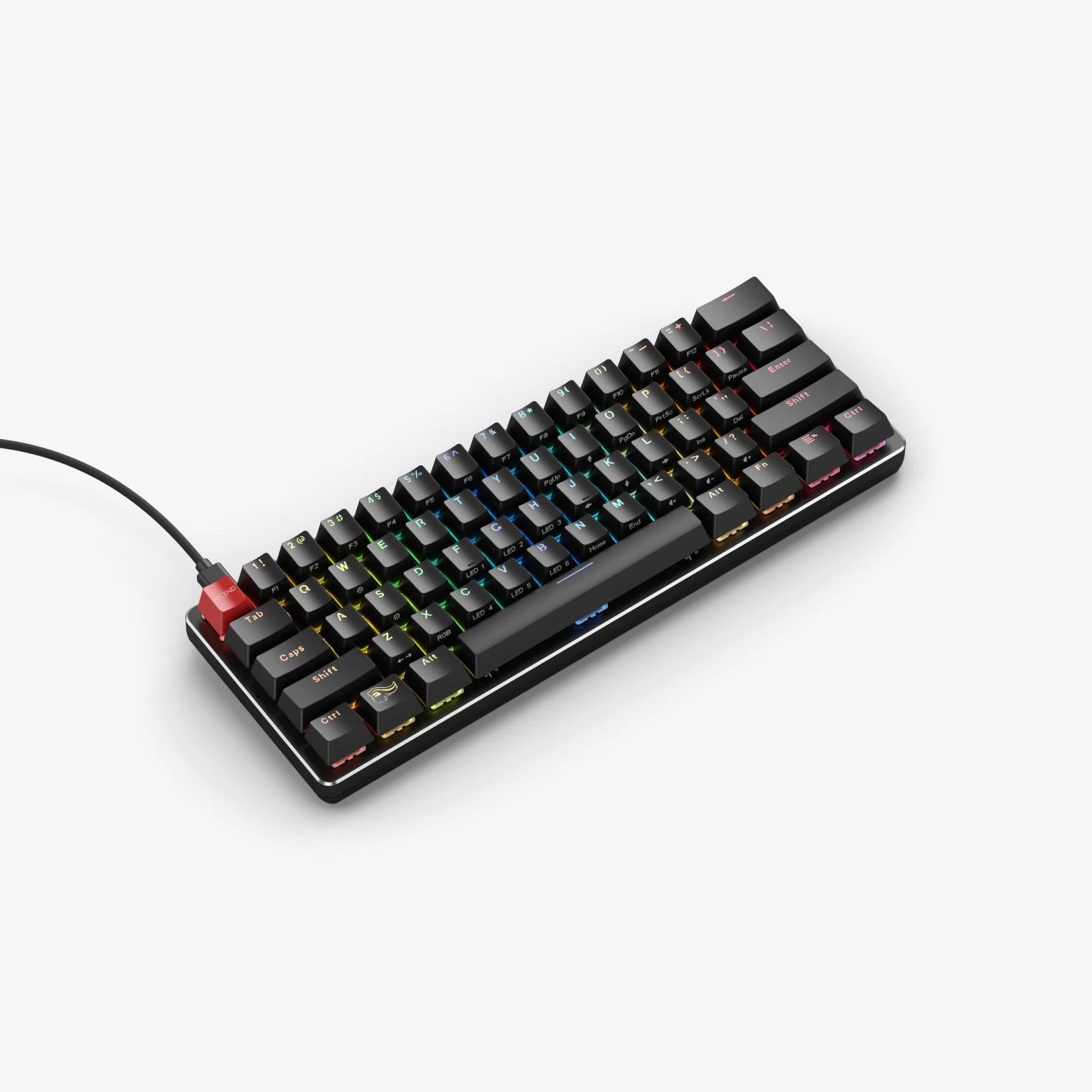 GMMK 1 60% Compact Mechanical Gaming Keyboard - RGB Backlit, Hot-Swappable Switches for PC Gamers & Typists - Perfect for Esports, Office Work & Programming
