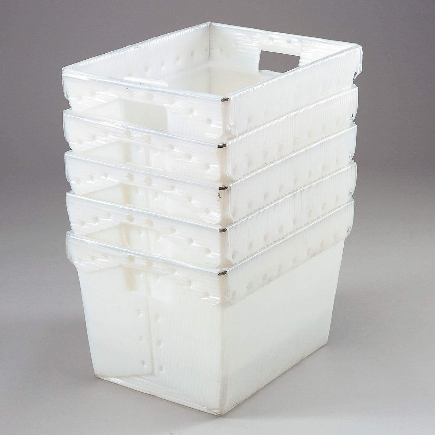 10 Pack Corrugated Plastic Postal Mail Totes Without Lids - 18.5