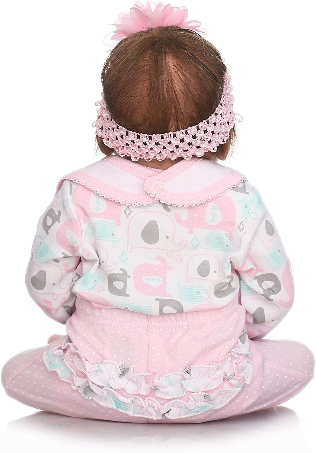 20-22 Inch Reborn Baby Doll Clothes Set - Pink Elephant Outfit for Reborn Doll Girls | Soft & Comfortable Baby Doll Accessories | Perfect for Playtime, Collecting & Gift Giving