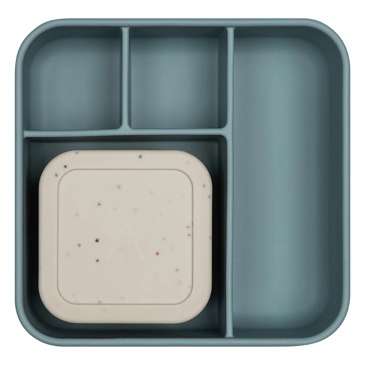Apollo 4-Compartment Silicone Bento Box - Reusable & Leak-Proof Lunch Container for Adults & Kids - Perfect for School, Office, Picnics & Meal Prep - Blue