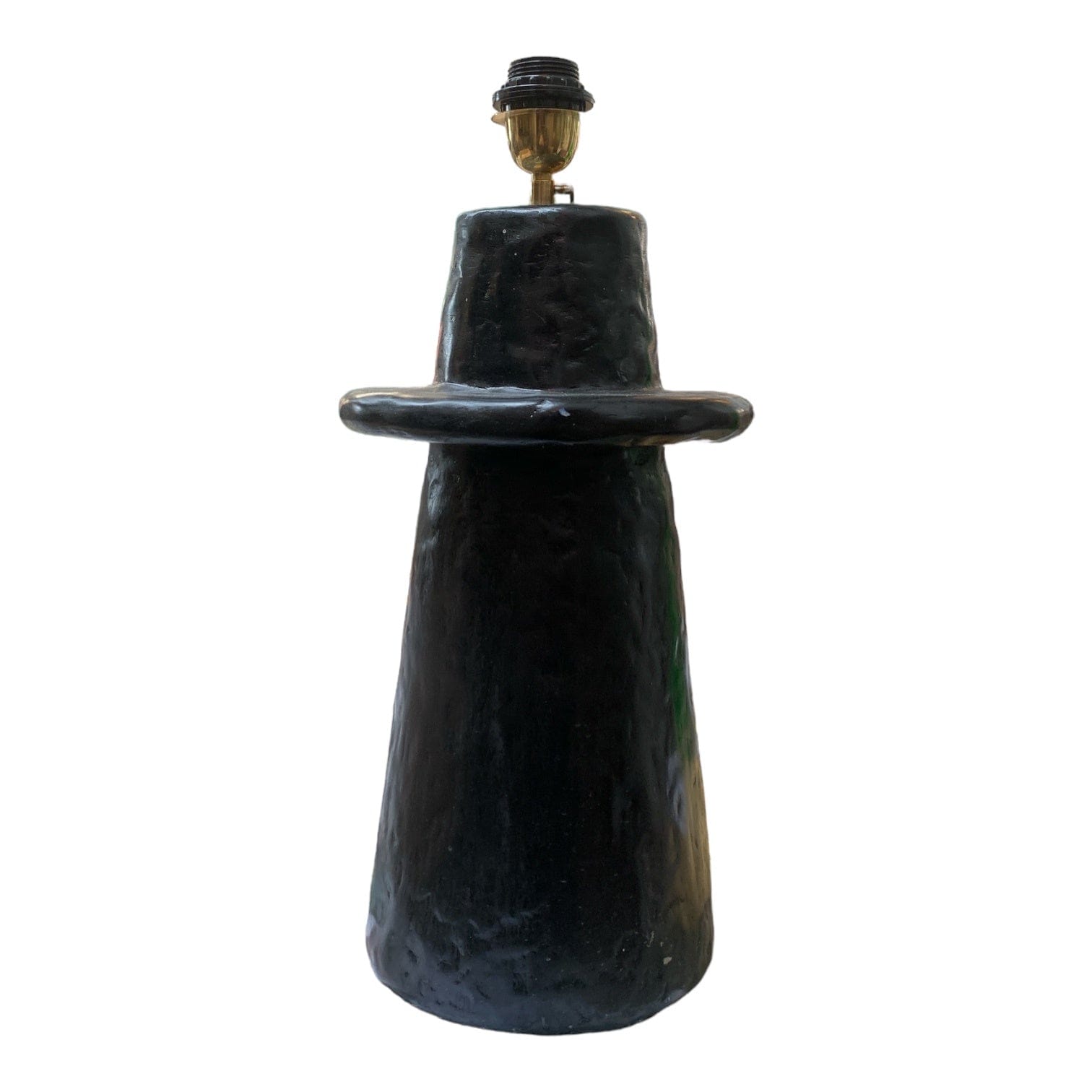 Black Pinnacle Lamp Base - Modern Table Lamp Stand for Living Room, Bedroom, Office - Durable Metal Base with Adjustable Height for Home Decor and Ambient Lighting