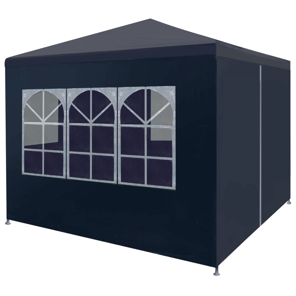 CHARMMA 10x10 Heavy Duty Pop Up Canopy Tent - Large Outdoor Party Tent for Weddings, Backyard Events & Gatherings - Waterproof Blue Shelter with Carry Bag - Perfect for Picnics, BBQs, Festivals & Camping
