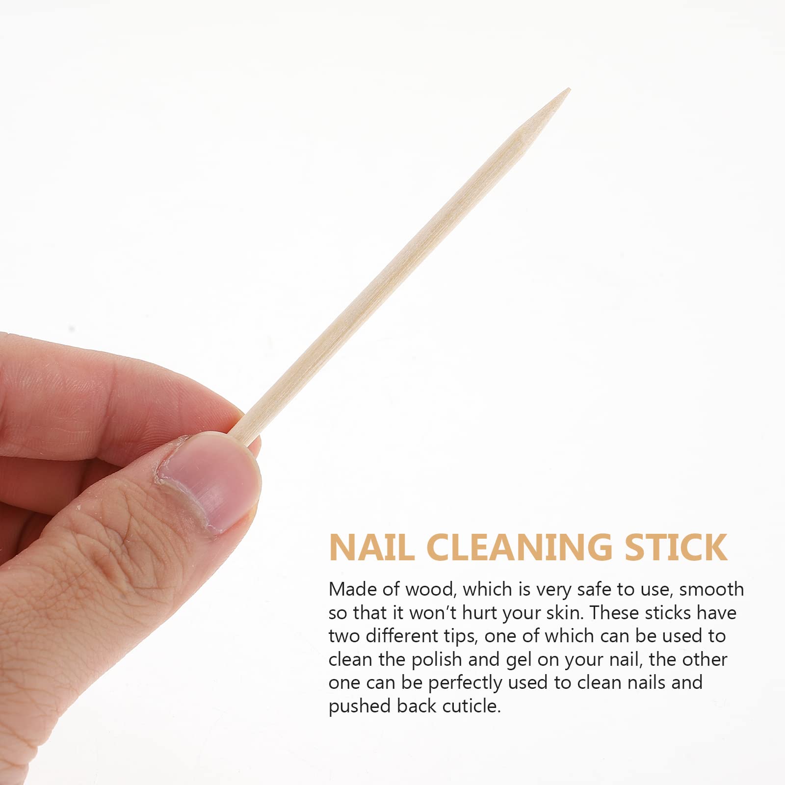 DOITOOL 300pcs Wooden Nail Sticks - Multi-Purpose Manicure Tools for Cuticle Cleaning, Nail Art & Precision Cleaning - Essential Nail Accessories for Home & Professional Salons