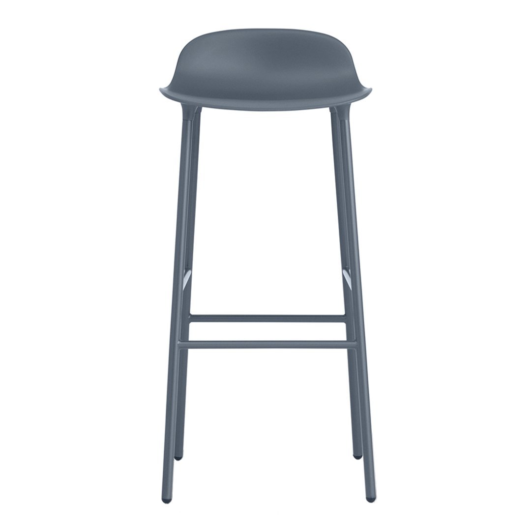 Modern Metal Bar Stools with Form Design - Adjustable Height Counter Stools for Kitchen, Dining & Home Bar - Industrial Style Seating for Restaurants & Cafes