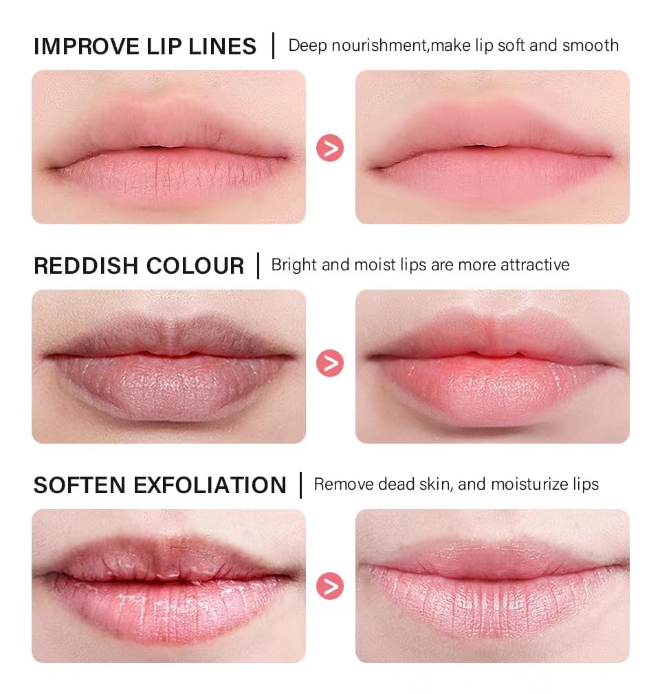 Vitamin C Overnight Lip Sleeping Mask - Hydrating & Nourishing Treatment for Dry Lips with Antioxidants | Brightens Lip Color & Reduces Fine Lines | 0.7 Oz | Perfect for Nighttime Skincare Routine & Chapped Lip Care