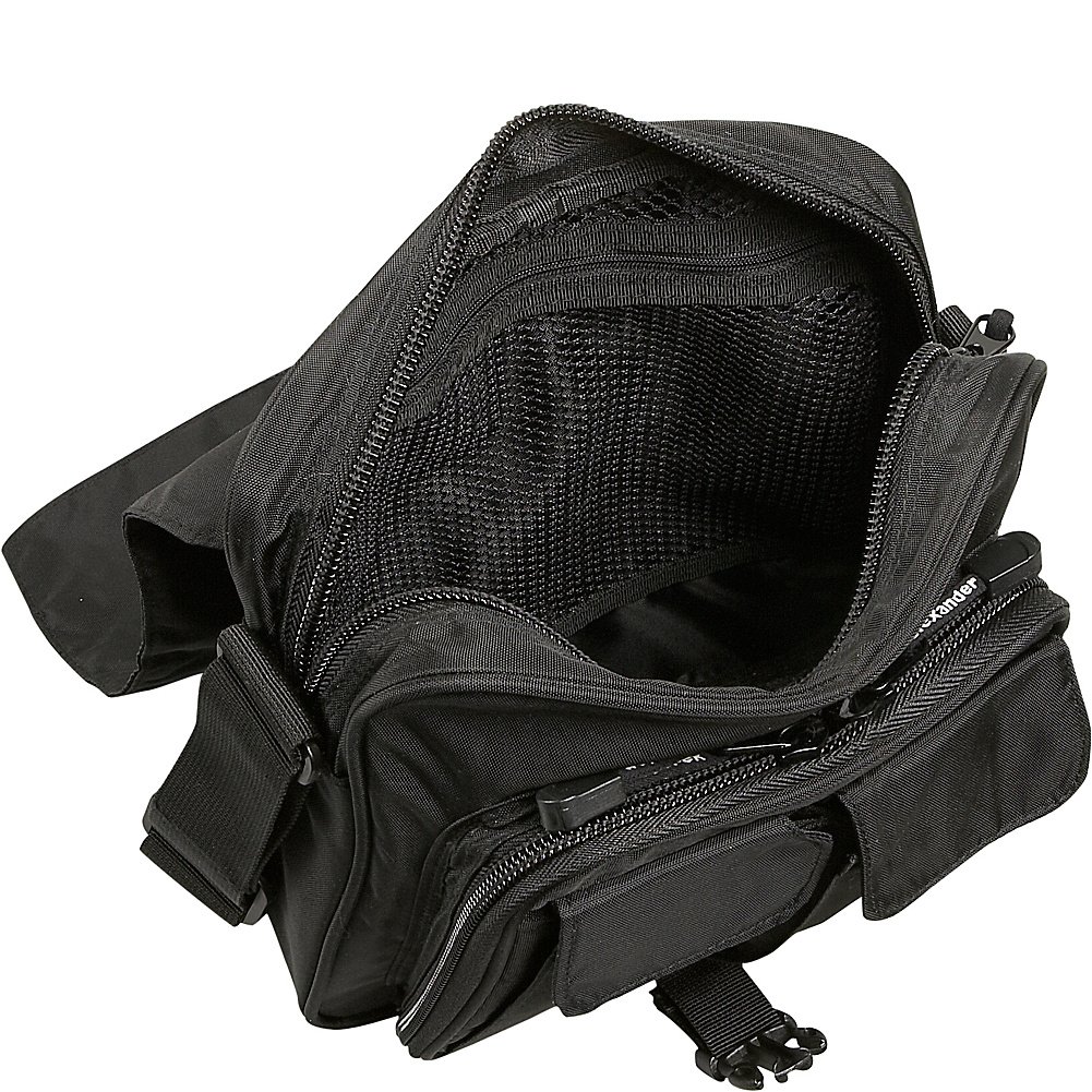 Derek Alexander Full Flap Travel Shoulder Bag - Black One Size Crossbody Messenger Bag for Men & Women | Perfect for Business Trips, Commuting & Daily Use