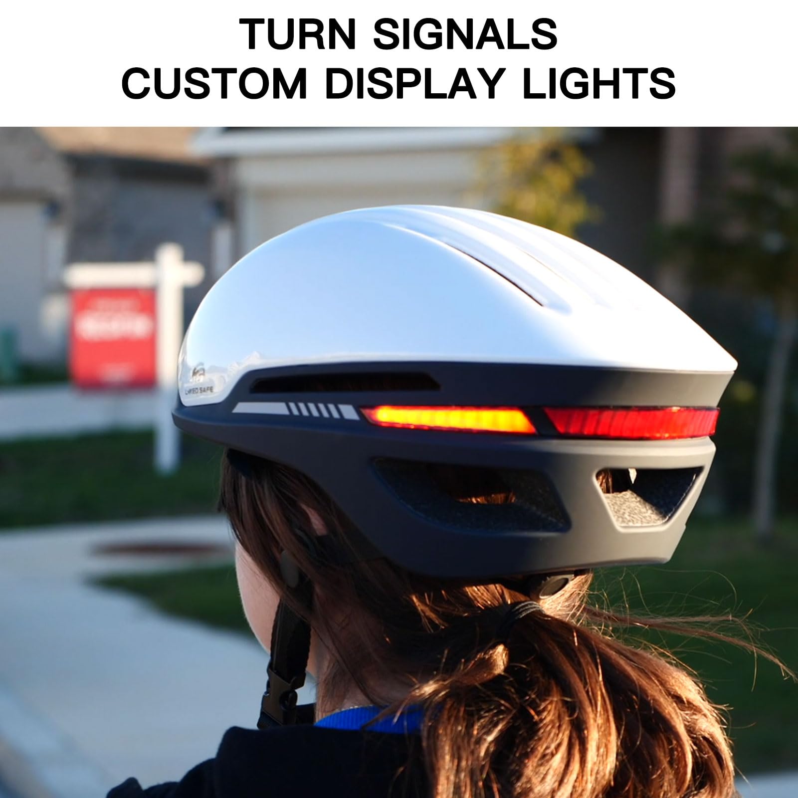 Smart Bike Helmet with Bluetooth & Built-in Speakers - LED Turn Signals, Auto Brake Blinker & Remote Control - Cycling Safety Gear for Men & Women - Perfect for Commuting, Road Biking & Urban Cycling