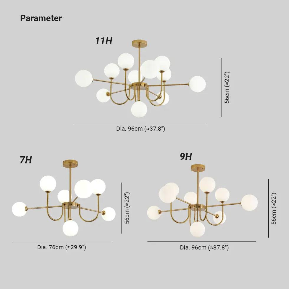 Modern White Asymmetric Chandelier for Living Room - Elegant Ceiling Light Fixture for Dining Room, Bedroom & Home Decor