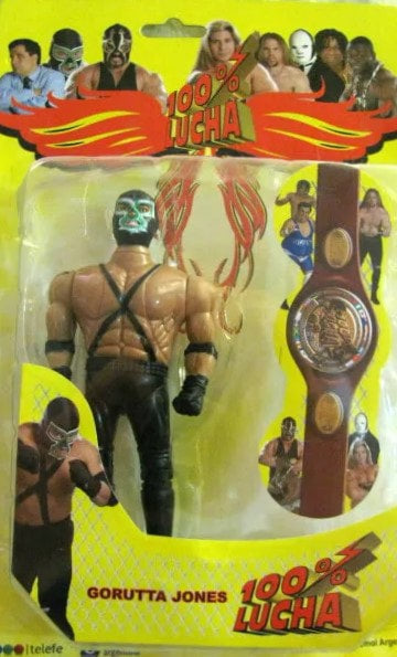 Lucha Libre Wrestling Mask - Authentic Telefe Gorutta Jones Style - Perfect for Cosplay, Halloween, and Wrestling Events