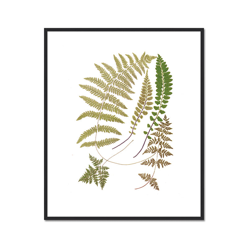 Green Leaves Canvas Print - Modern Plant Art with Floater Frame - Perfect for Living Room, Bedroom & Office Wall Decor
