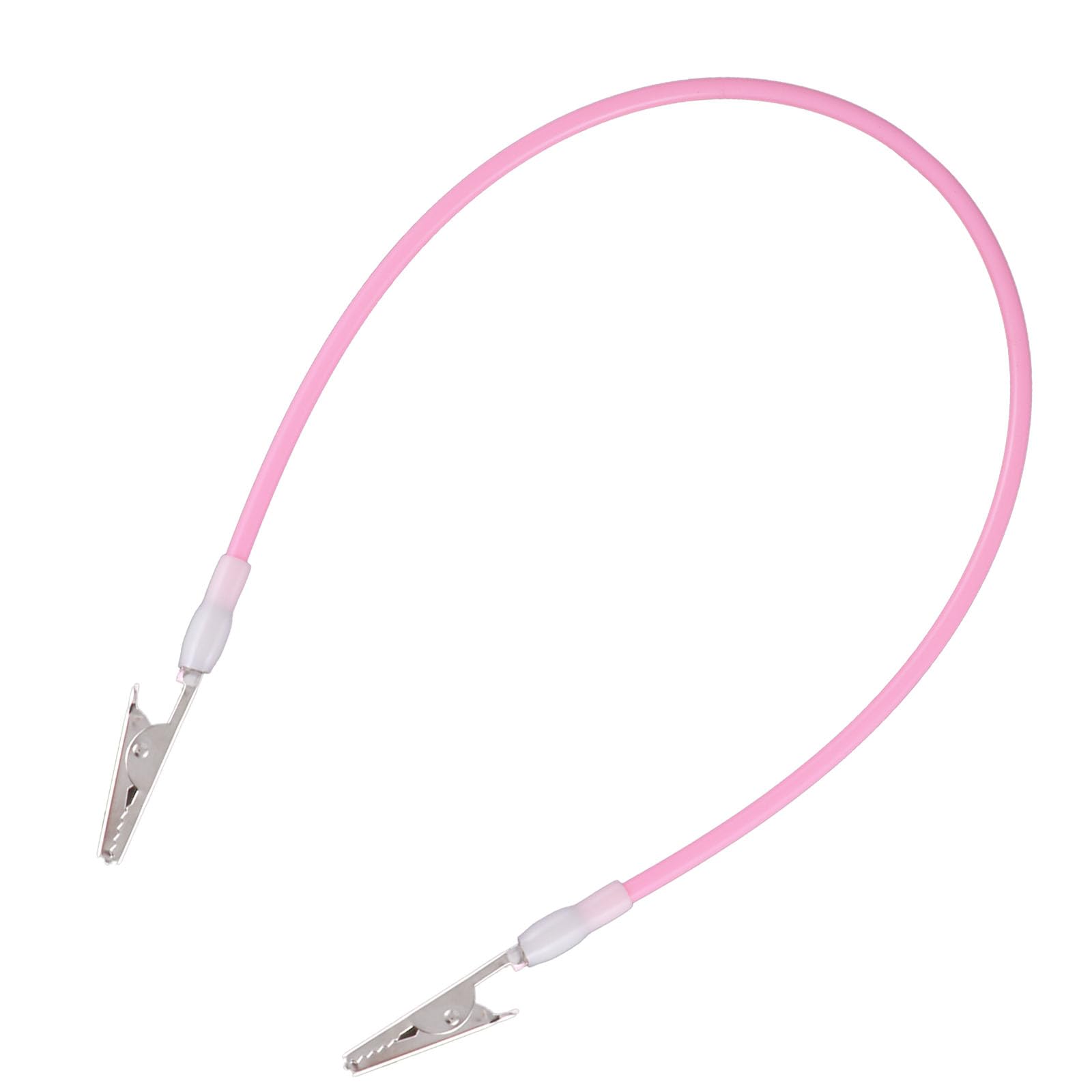 1Pcs Autoclavable Dental Flexible Medical Grade Silicone Bib Clips with Stainless Steel Alligator Clamp - Extra Wide Neck Band (Neon Light Pink) - Perfect for Dental Clinics, Hospitals & Home Care Use