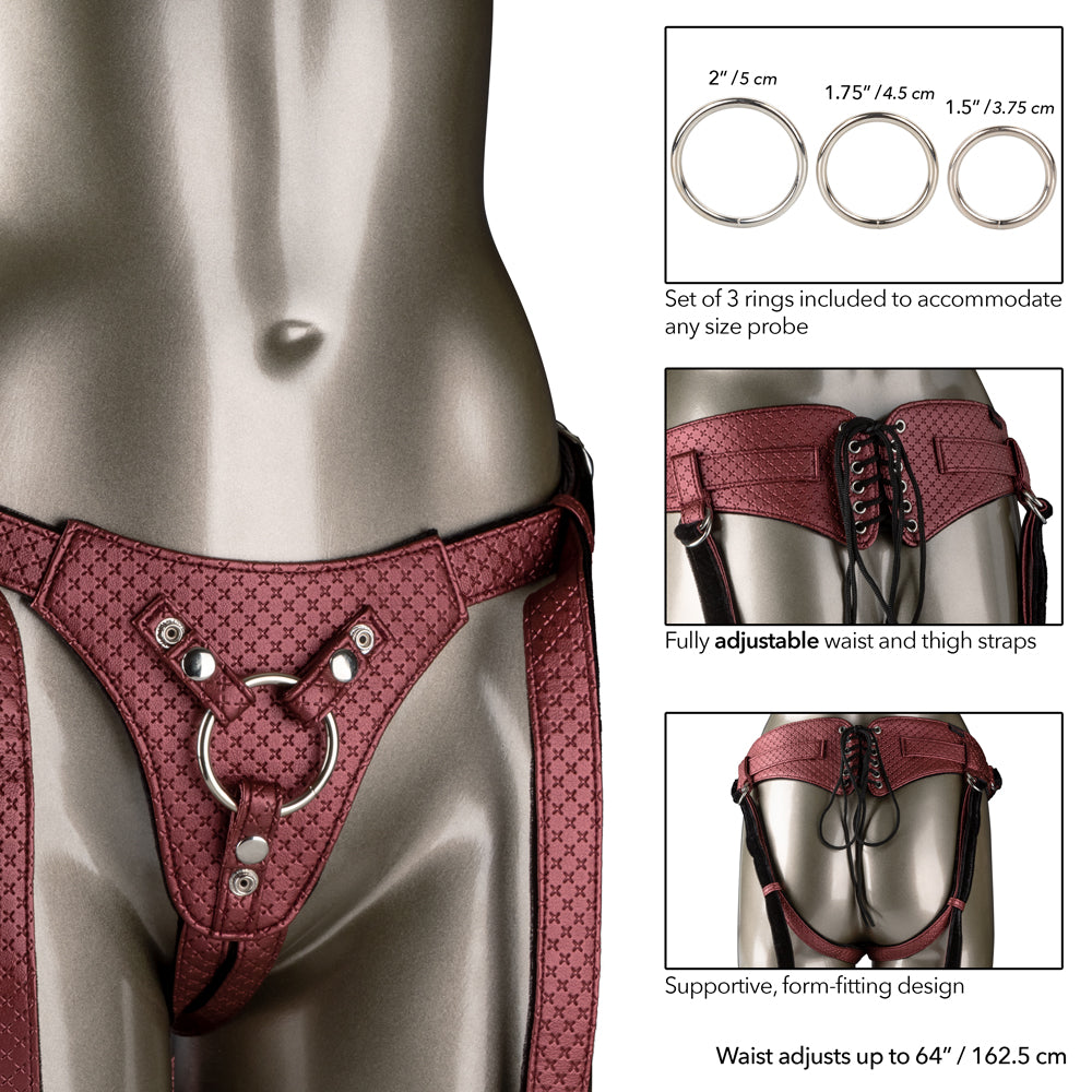 Regal Queen Corset Lace-Up Strap-On Harness for Women - Elegant Royal Style BDSM Bondage Gear for Couples & Role Play