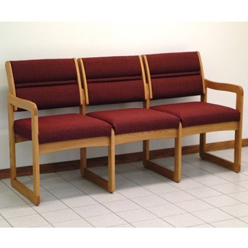 FixtureDisplays® Valley Three-Seat Sofa - Modern Fabric Upholstered Couch for Living Room, Lounge & Office - Comfortable 3-Person Sofa with Sturdy Frame (Model 1040766-NF)