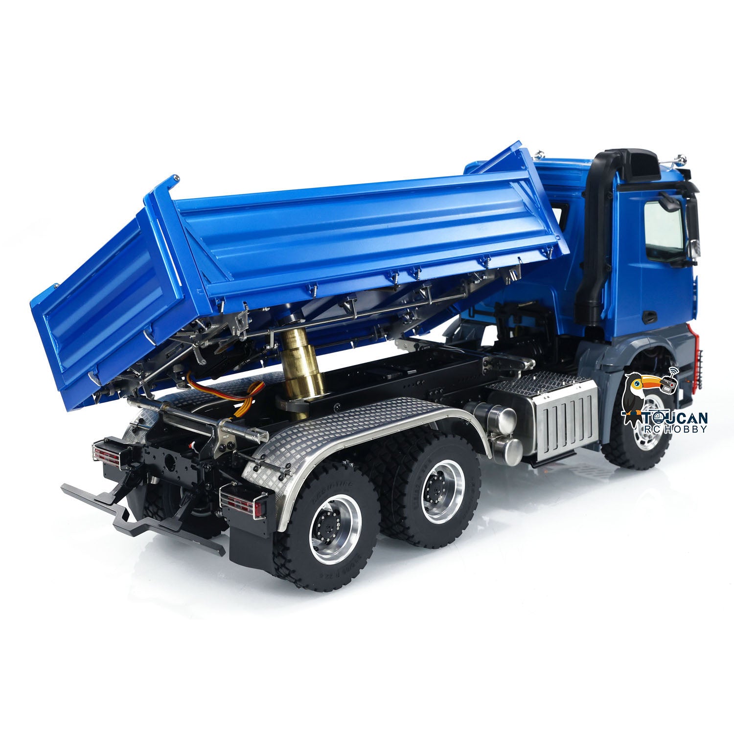 1:14 LESU 6x6 RC Hydraulic Dumper Truck - 3 Axles Remote Control Construction Vehicle with 3-Way Tipper, Realistic Simulation for Hobby Models | Perfect for Construction Site Play, RC Enthusiasts & Collectors