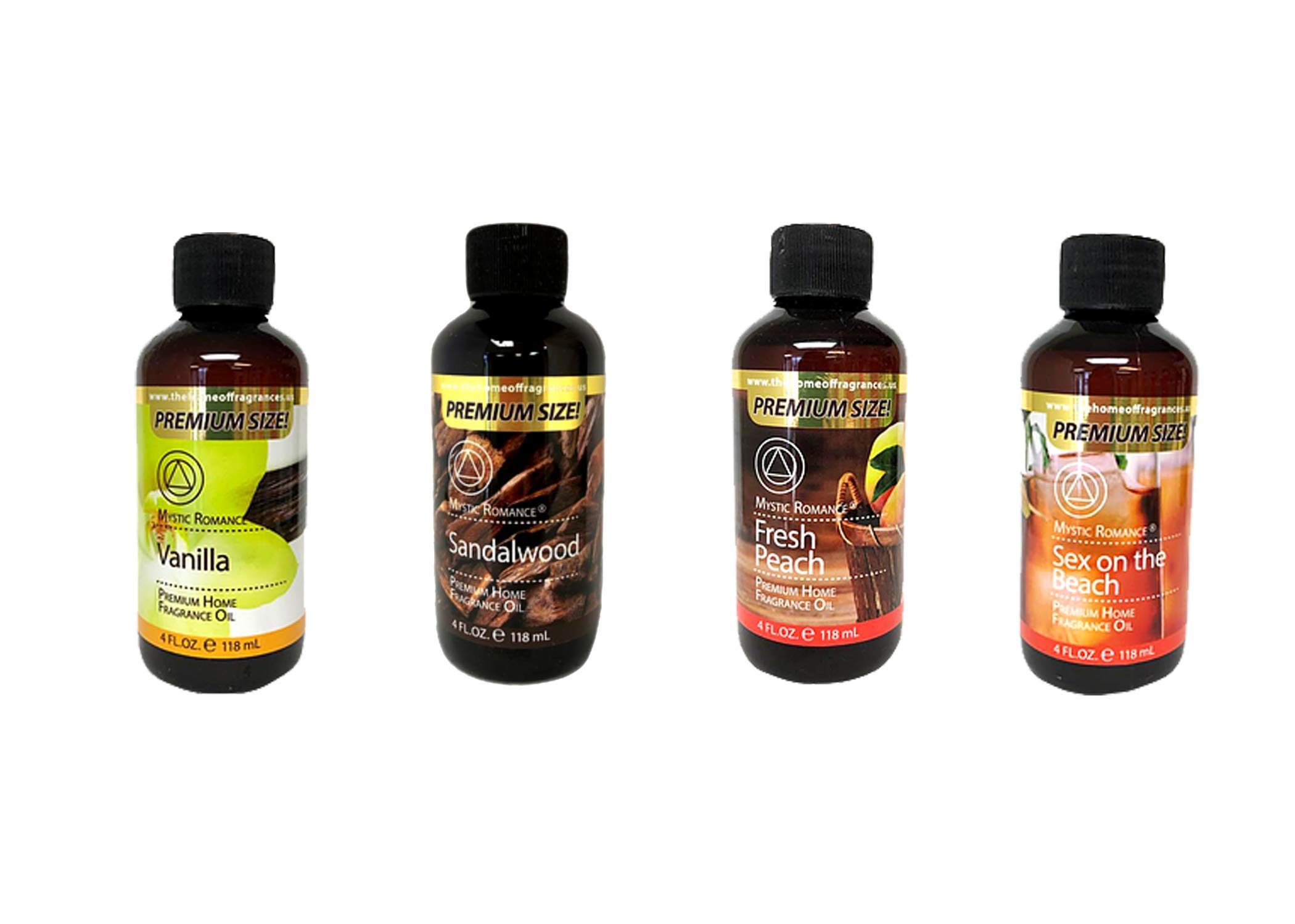 4 Pack 4oz Fragrance Oils for Diffusers, Candles & Soap Making - Aromatherapy Essential Oils for Home, Spa & Relaxation