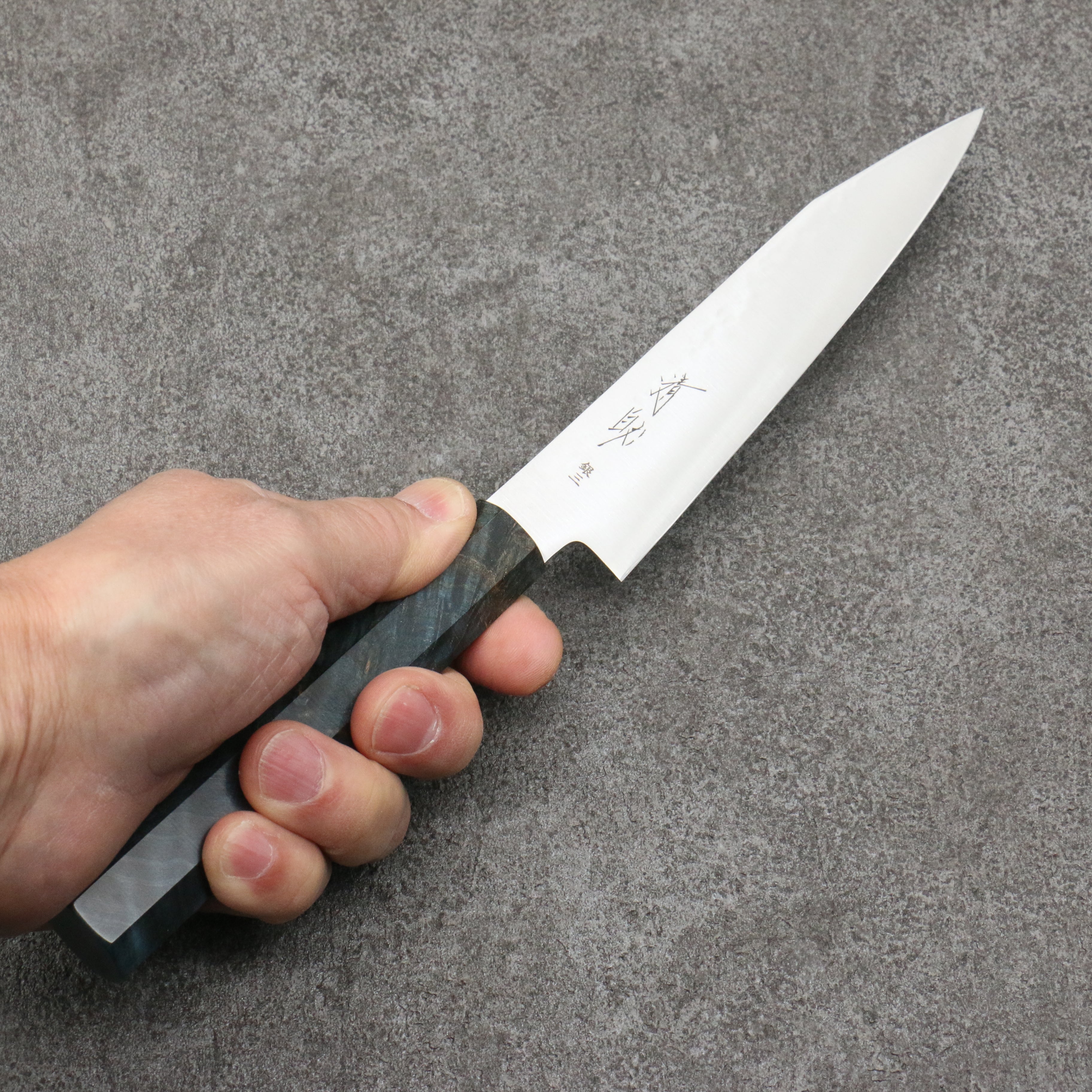 Seisuke Silver Steel No.3 Kiritsuke Petty Utility Knife 150mm - Japanese Chef Knife with Stabilized Wood Handle - Perfect for Slicing, Chopping & Precision Kitchen Tasks