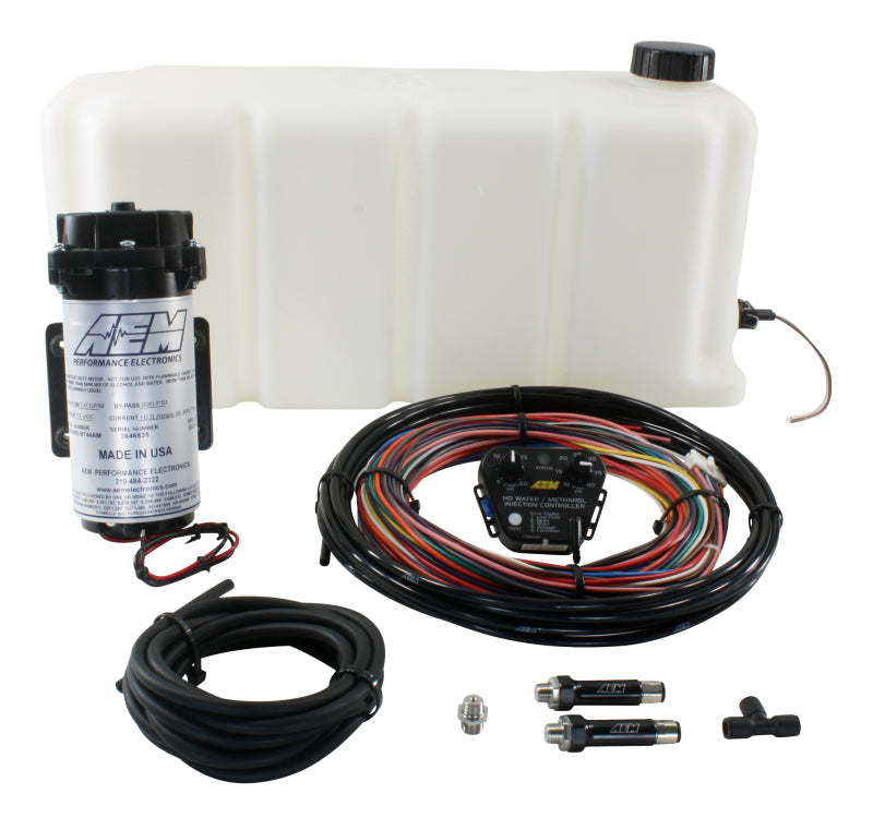 AEM V2 5 Gallon Diesel Water Methanol Injection Kit with Internal MAP Sensor - Boost Performance & Prevent Engine Knock for Diesel Trucks, Race Cars & Off-Road Vehicles