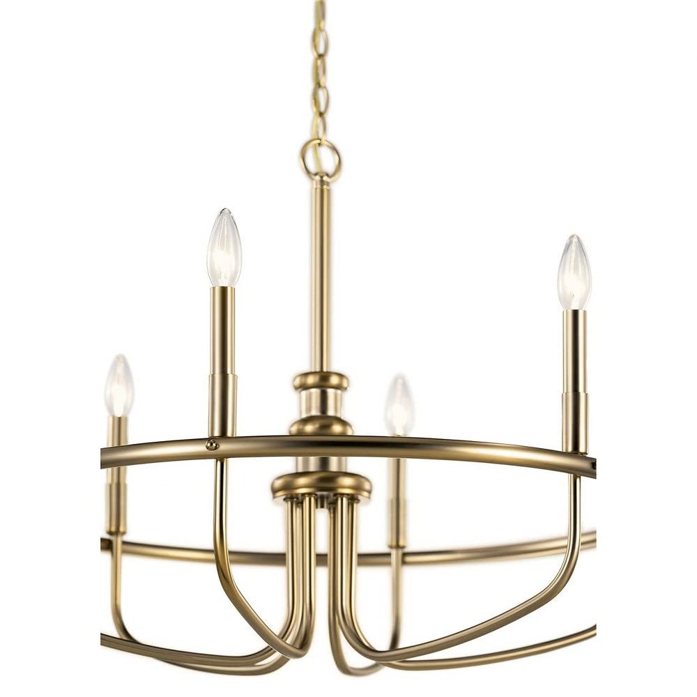 KICHLER Capitol Hill 22 Inch 6-Light Chandelier in Classic Bronze - Elegant Dining Room Lighting Fixture for Home Decor
