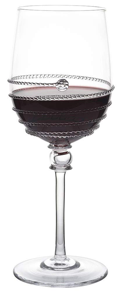 Juliska Amalia Glass Cups - Set of 4 Elegant Full-Body Red Wine Glasses for Cabernet & Merlot | Perfect for Dinner Parties, Wine Tasting & Romantic Evenings