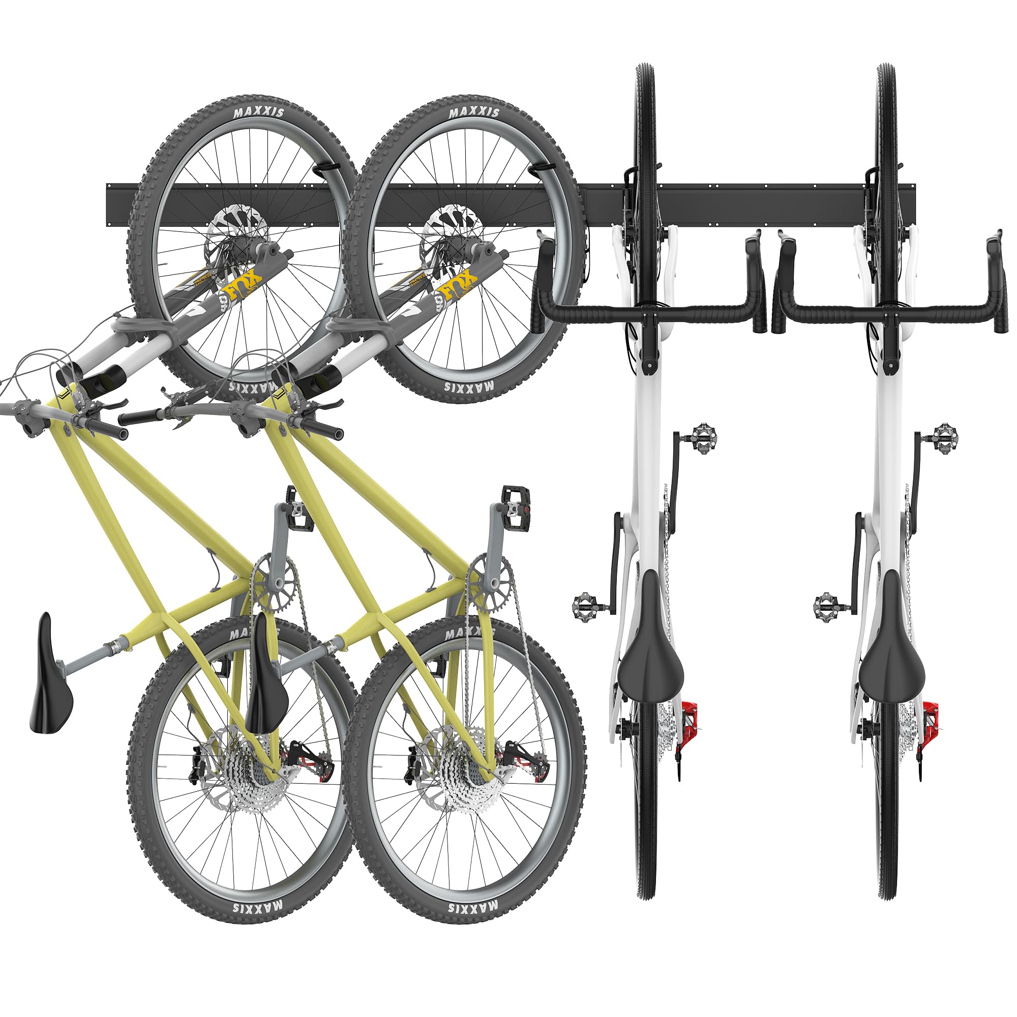Ultrawall Adjustable Swivel Bike Storage Rack - Wall Mounted Vertical Bicycle Hanger for Garage & Indoor Use - Space Saving Bike Holder for Home, Apartment, and Small Spaces