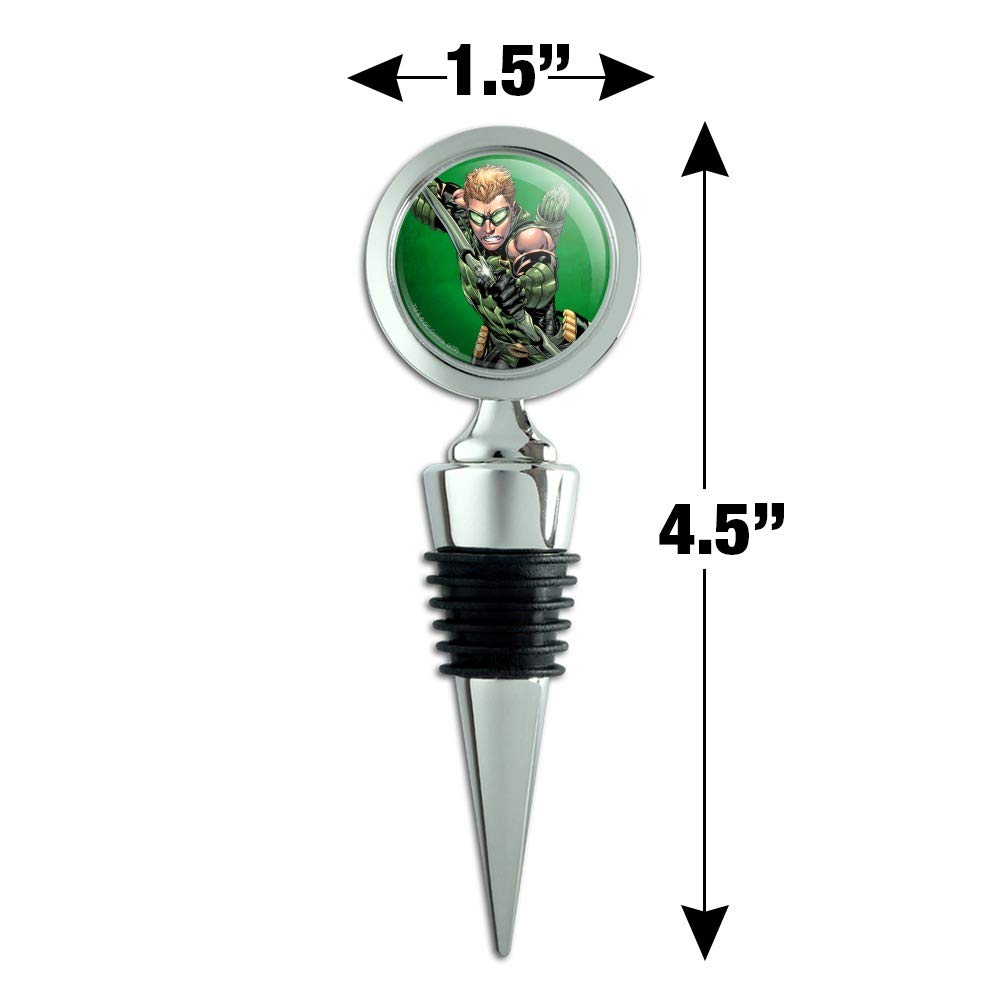 Justice League Green Arrow Wine Bottle Stopper - DC Comics Collectible Bar Accessory for Wine Lovers & Superhero Fans - Perfect for Parties, Gifts & Home Decor