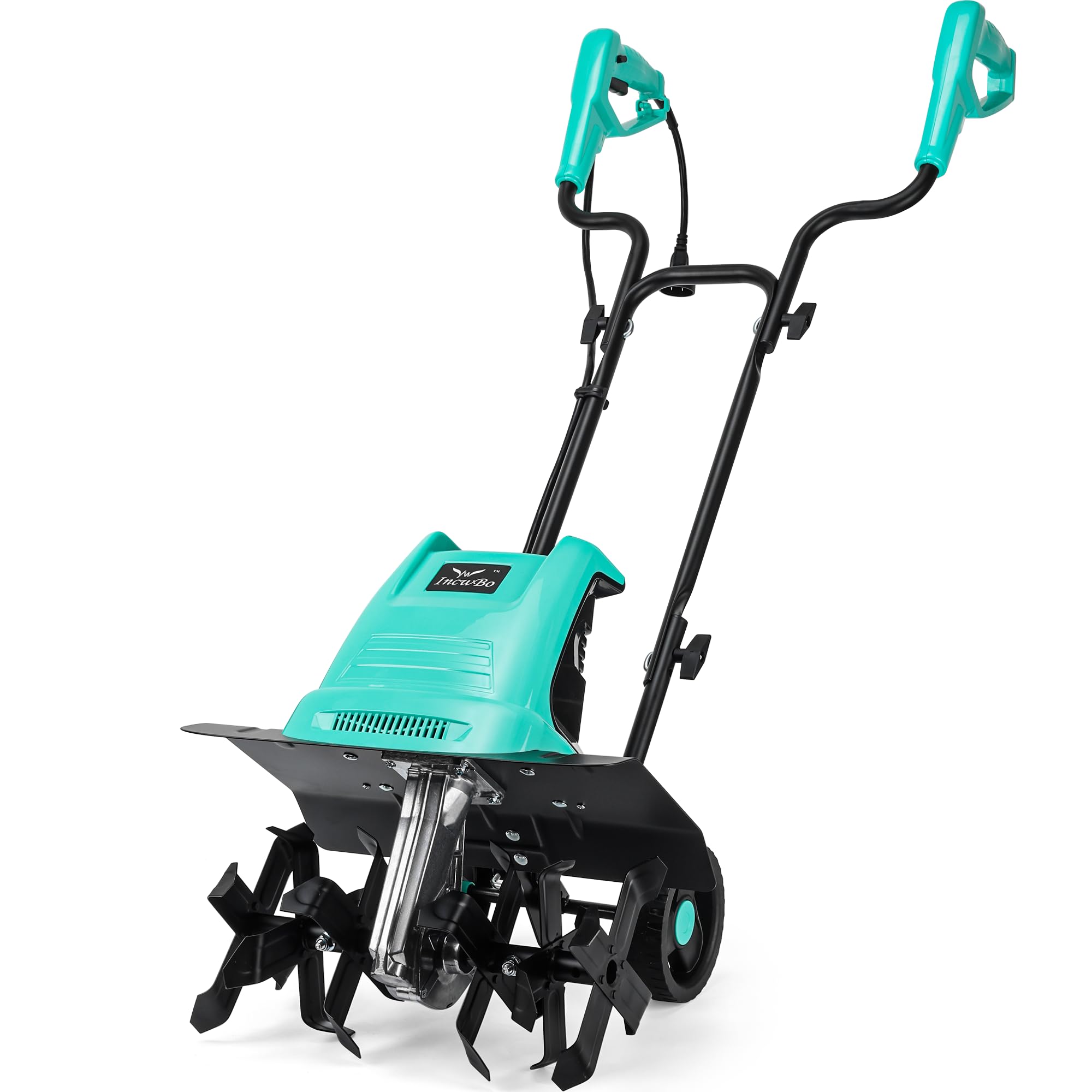 13.5AMP Electric Rototiller - Corded Garden Tiller & Cultivator with 8-Inch Depth & 16-Inch Width for Efficient Soil Tilling - Perfect for Home Gardens, Yards, and Landscaping Projects