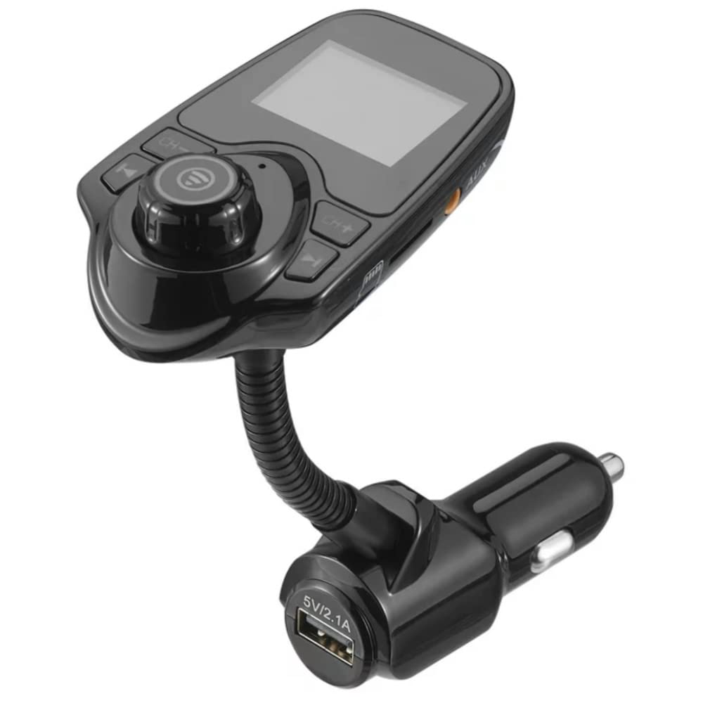 Onn. Wireless FM Bluetooth Transmitter for Car - Hands-Free Calling & Music Streaming - Compatible with iPhone, Android & All Bluetooth Devices - Perfect for Road Trips & Commuting