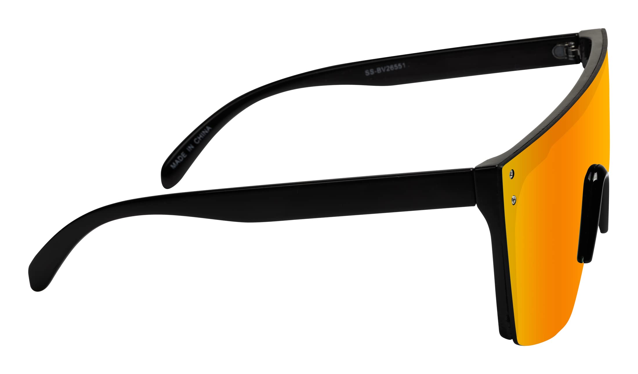 Stylish Rimless Oversized Retro Sunglasses for Men & Women - UV Protection Mirror Lens Flat Top Sunglasses for Driving, Beach & Outdoor Activities