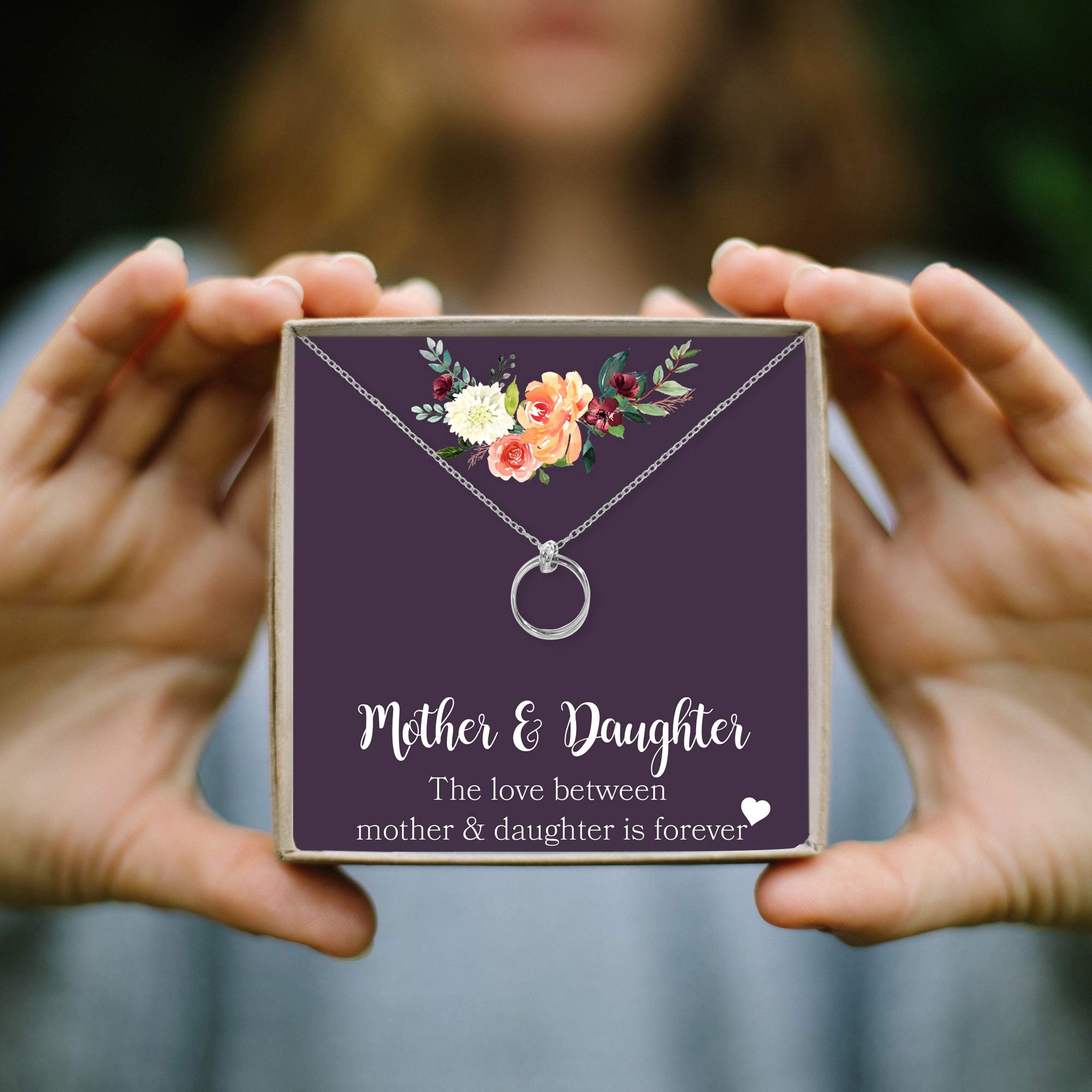 Mother Daughter Necklace Set - Sterling Silver Heart Pendant Jewelry Gift for Birthday, Christmas, Anniversary | Perfect for Family Bonding & Special Occasions