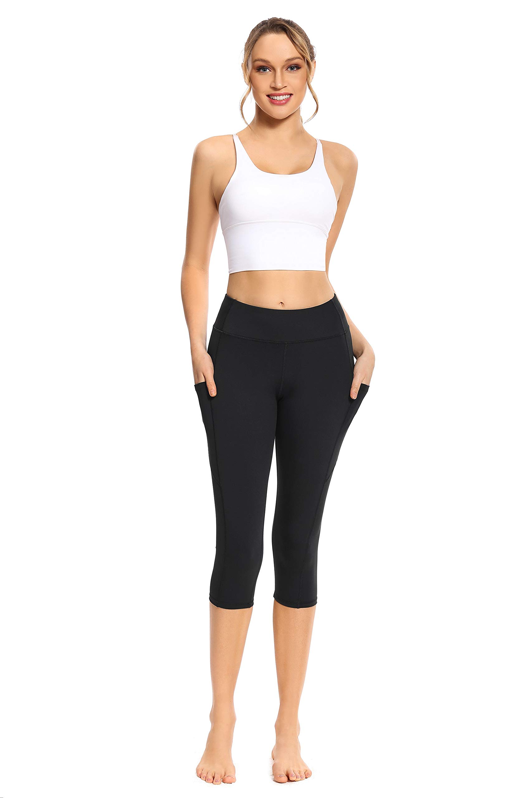 Adorence Women's High Waist Leggings with Pockets - Soft, Opaque Yoga & Workout Pants for Running, Gym, Lounge & Everyday Wear