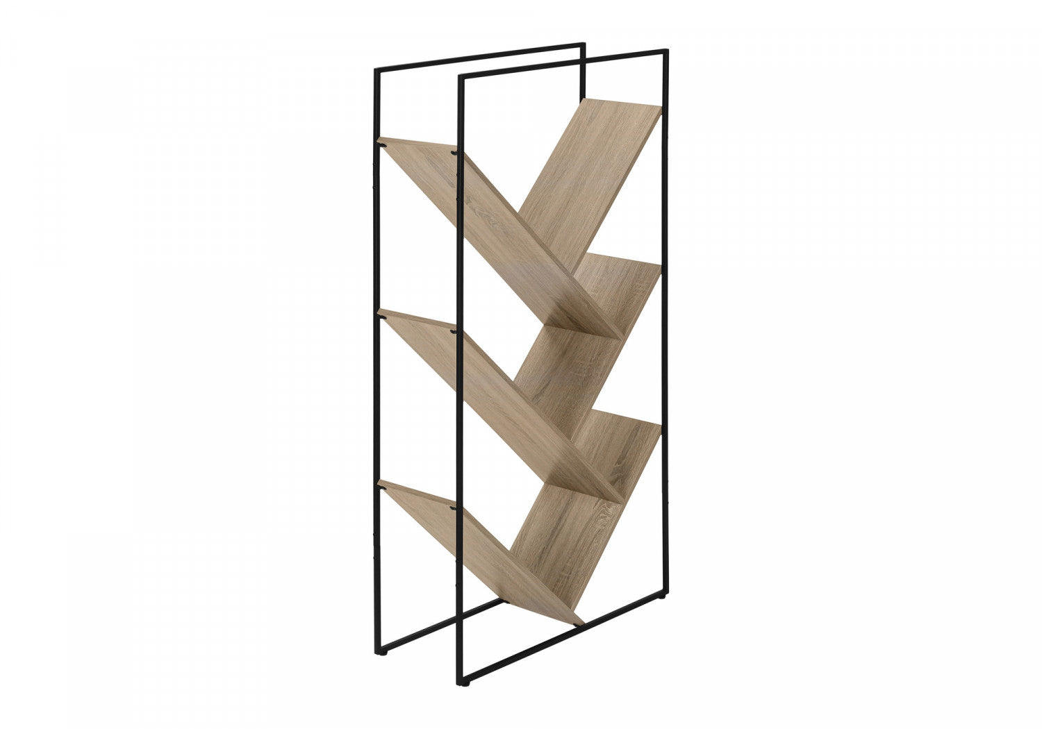 Modern Sova Bookcase - Dark Taupe Wooden Bookshelf for Living Room, Bedroom & Office Storage | Stylish Home Decor Furniture for Books & Display Items