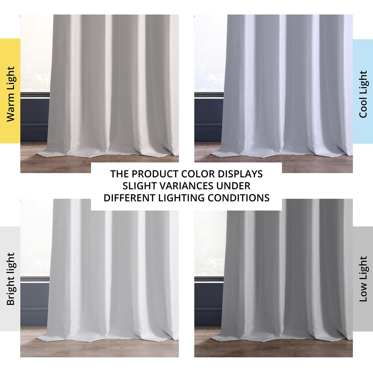 Vintage Textured Faux Dupioni Silk Blackout Curtain with Ice Grommet - Elegant Window Treatment for Living Room & Bedroom