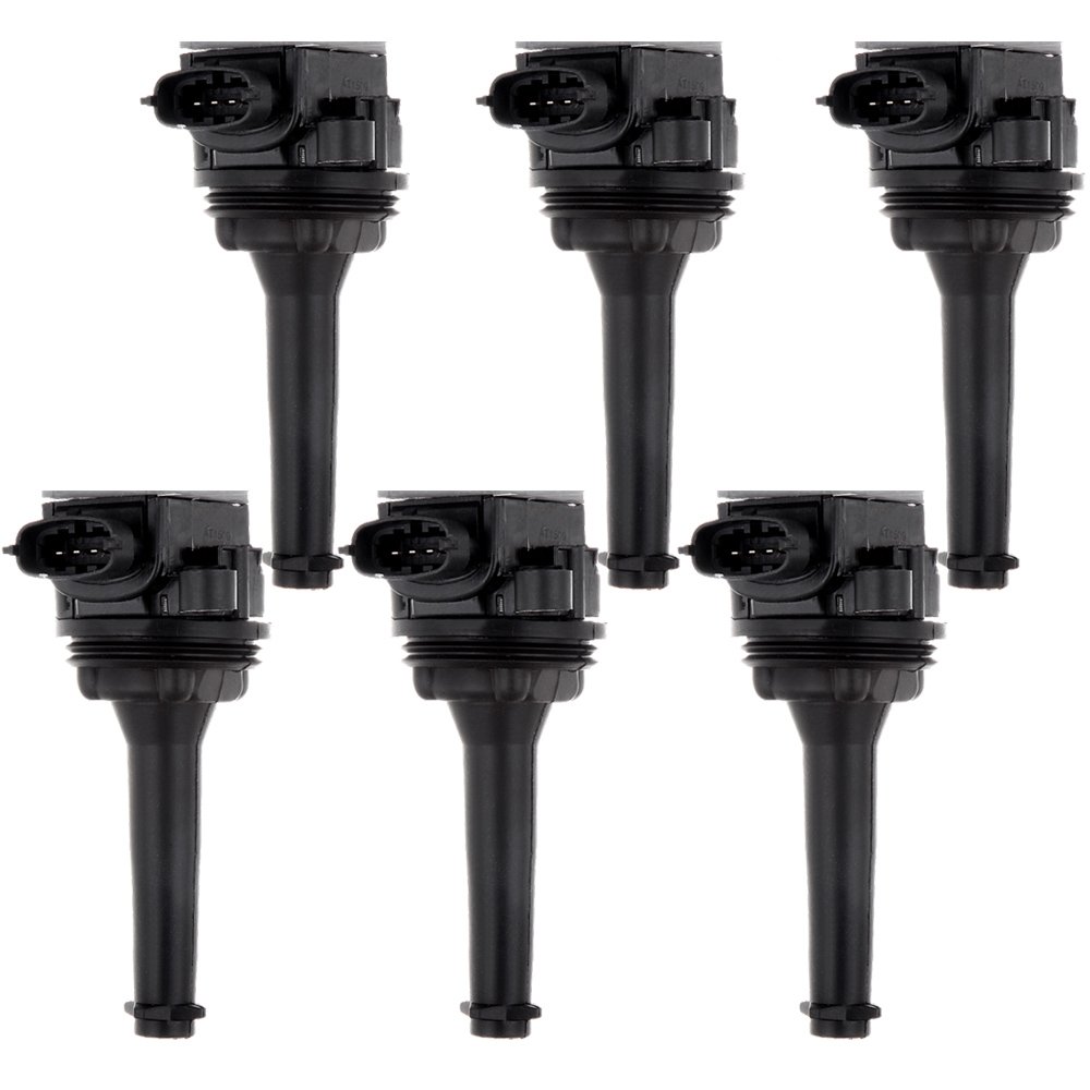 6-Pack Ignition Coil Set Compatible with Volvo C70/S60/S70/S80/V70/XC70/XC90 (1999-2009) - Direct Replacement for OE UF341 5C1320 - Perfect for Engine Performance & Tune-Up Maintenance