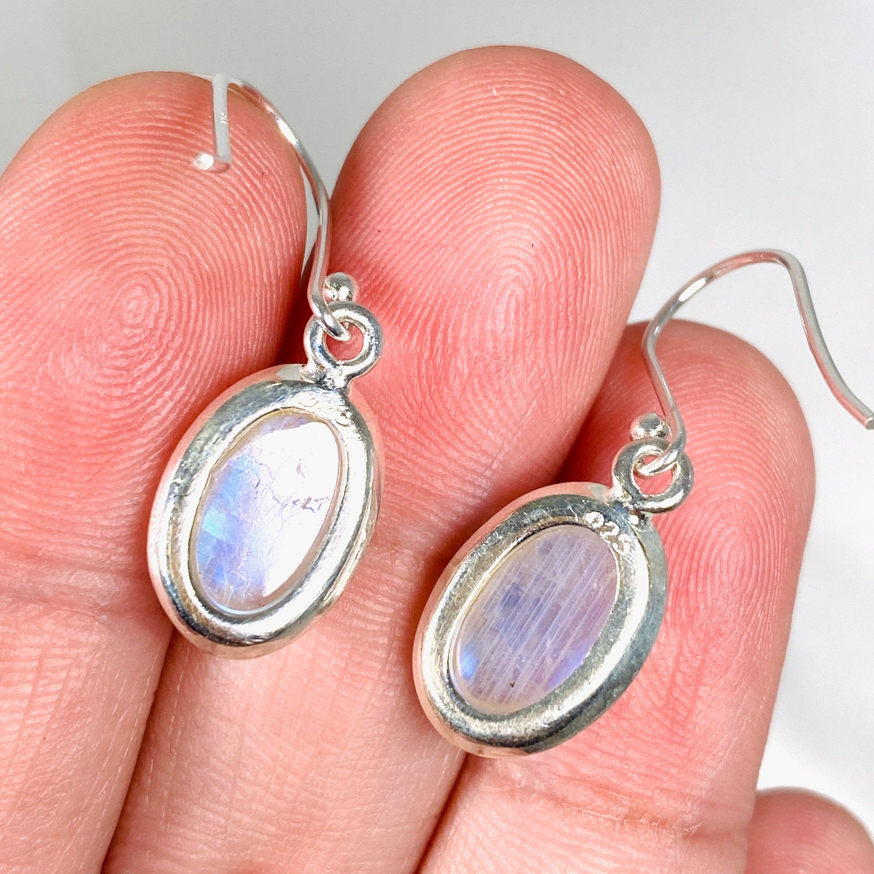 Moonstone Oval Earrings for Women - 925 Sterling Silver Dangle Drop Earrings KEGJ1398 | Elegant Jewelry Gift for Birthday, Anniversary & Special Occasions