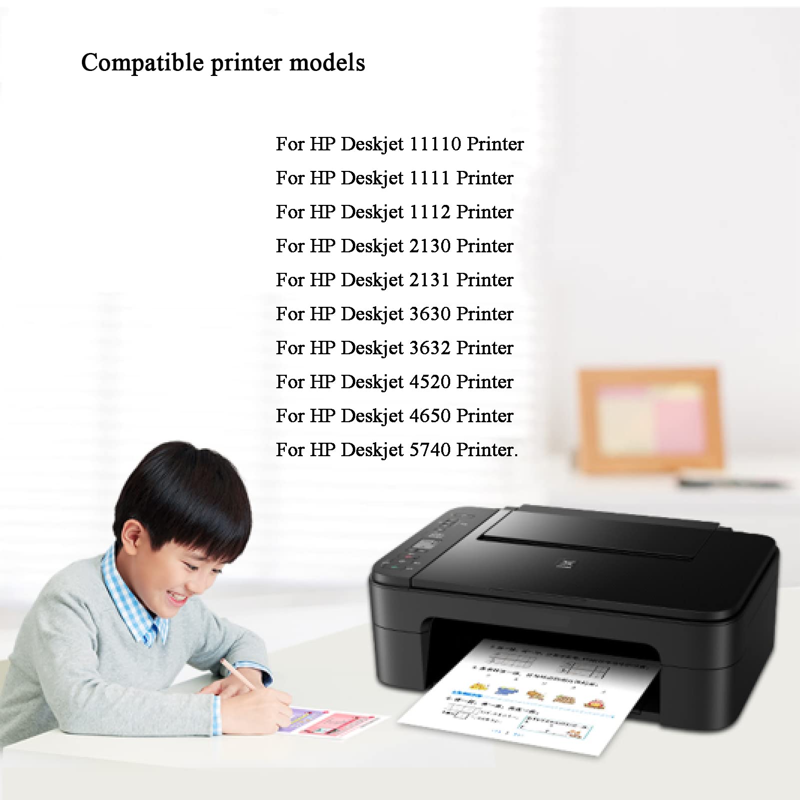 HP 63XL Compatible Ink Cartridge Replacement - High-Quality Black Ink for HP Deskjet 1111, 1112, 2130, 2131, 3630, 3632, 4520, 4650, 5740 Printers - Wide Compatibility & Clear Printing - Perfect for Home, Office & School Use