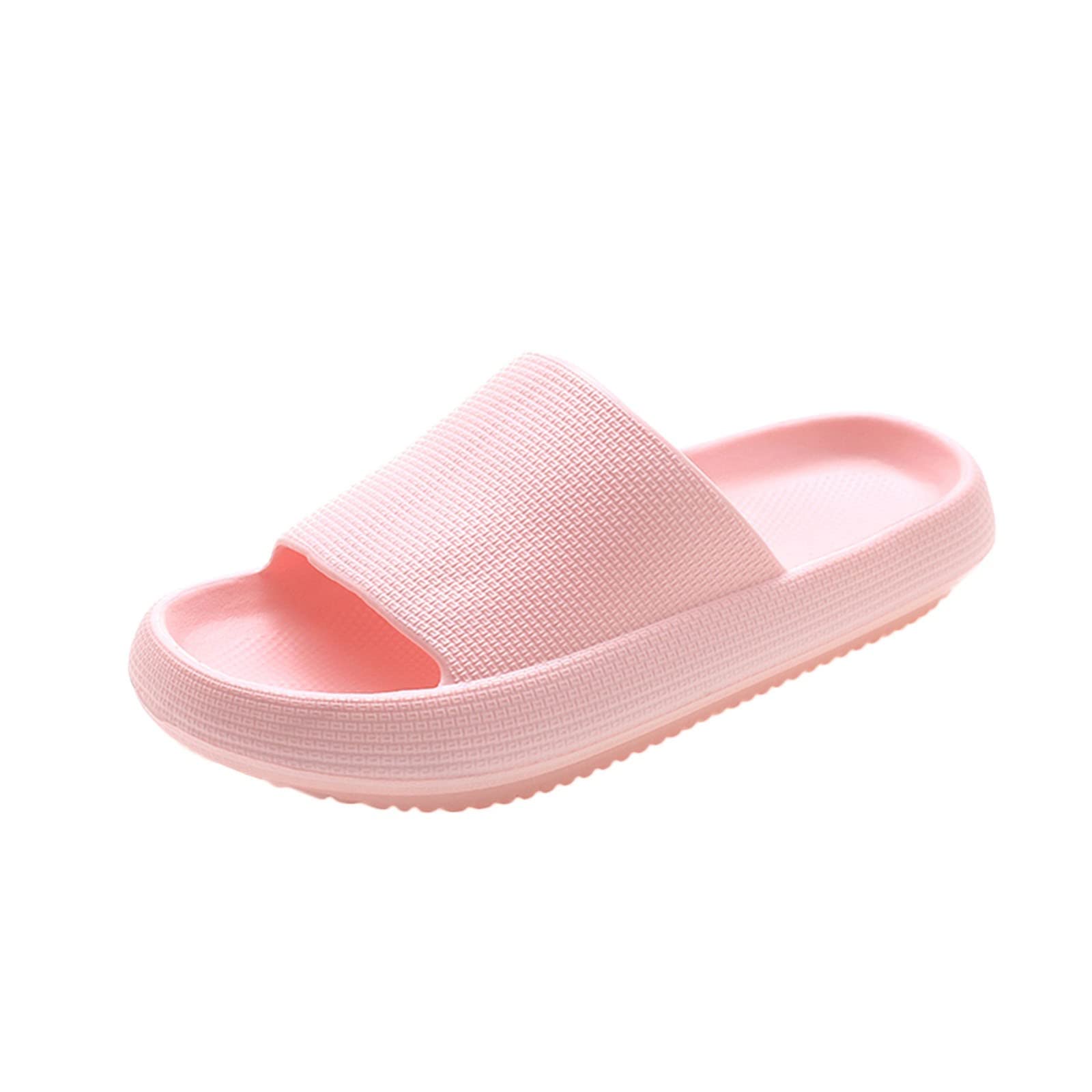 **Women's & Men's Cloud Slides - Ultra Soft Pillow Slippers with Non-Slip Thick Sole for Bathroom, Shower & Indoor Comfort (Black) - Perfect for Spa, Home & Relaxation**