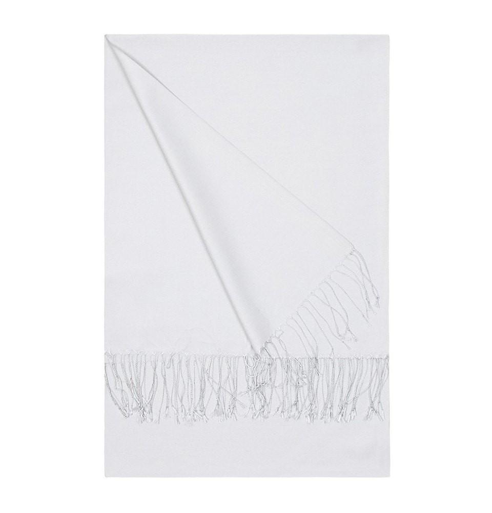 Aker Double Sided Silk Hijab Shawl - Premium Muslim Headscarf for Women #370 Silvery White - Perfect for Prayer, Modest Fashion & Special Occasions