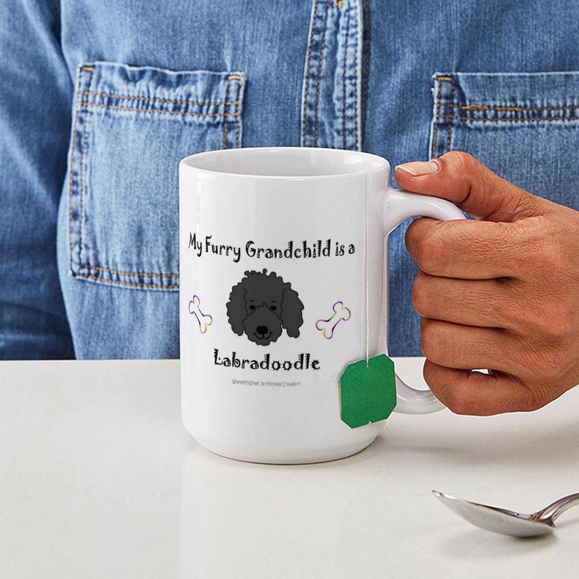 Labradoodle Gifts Large Coffee Mug - 15 oz White Ceramic Cup for Tea & Hot Drinks - Perfect for Dog Lovers, Pet Owners & Coffee Enthusiasts at Home or Office