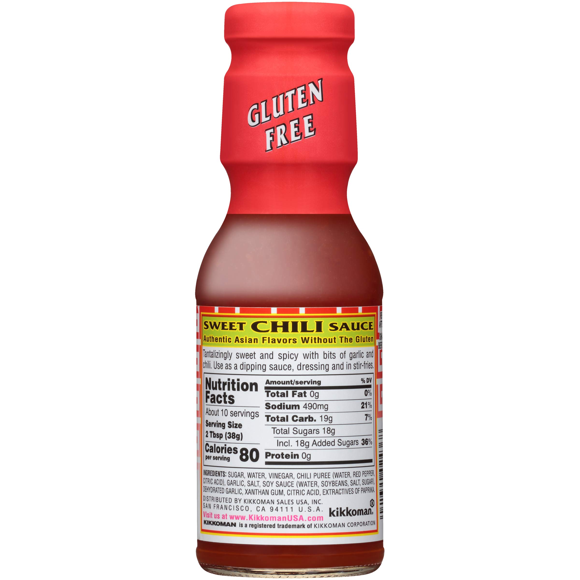 Kikkoman Gluten Free Sweet Chili Sauce - 13 oz Bottle | Premium Asian Stir Fry & Dipping Sauce for Chicken, Wings & Sushi