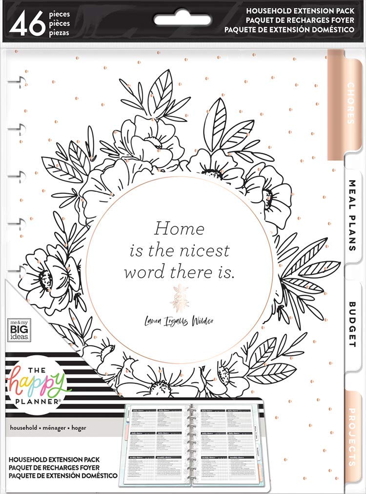 The Happy Planner Classic Extension Pack - Home Decor & Organization Stickers - Perfect for Planners, Journals, and Scrapbooking