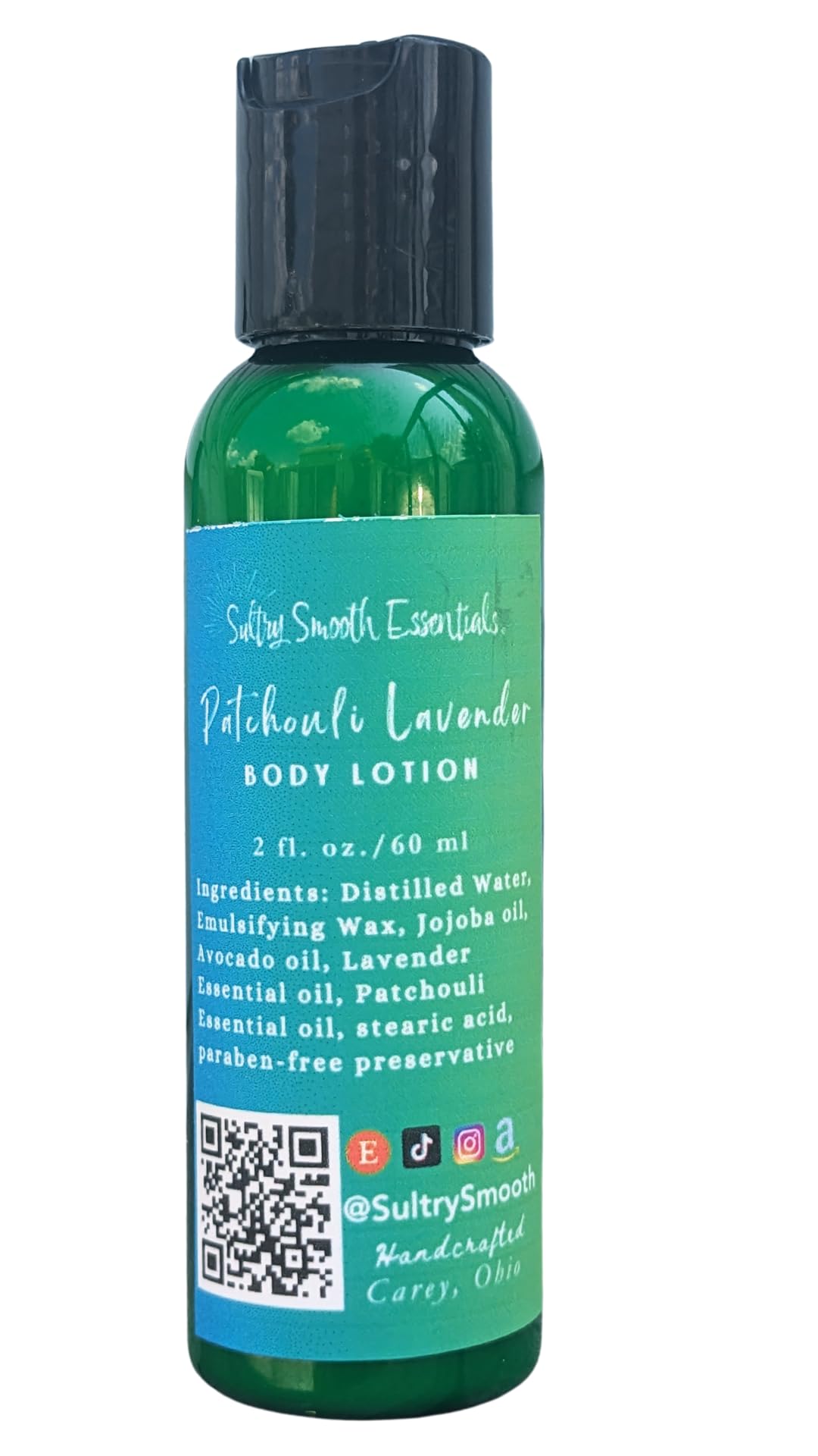 Organic Patchouli Lavender Body Lotion with Essential Oils - 4 oz Moisturizing Cream for Dry Skin, Relaxing Aromatherapy for Stress Relief & Sleep - Perfect for Spa Night, Yoga & Meditation