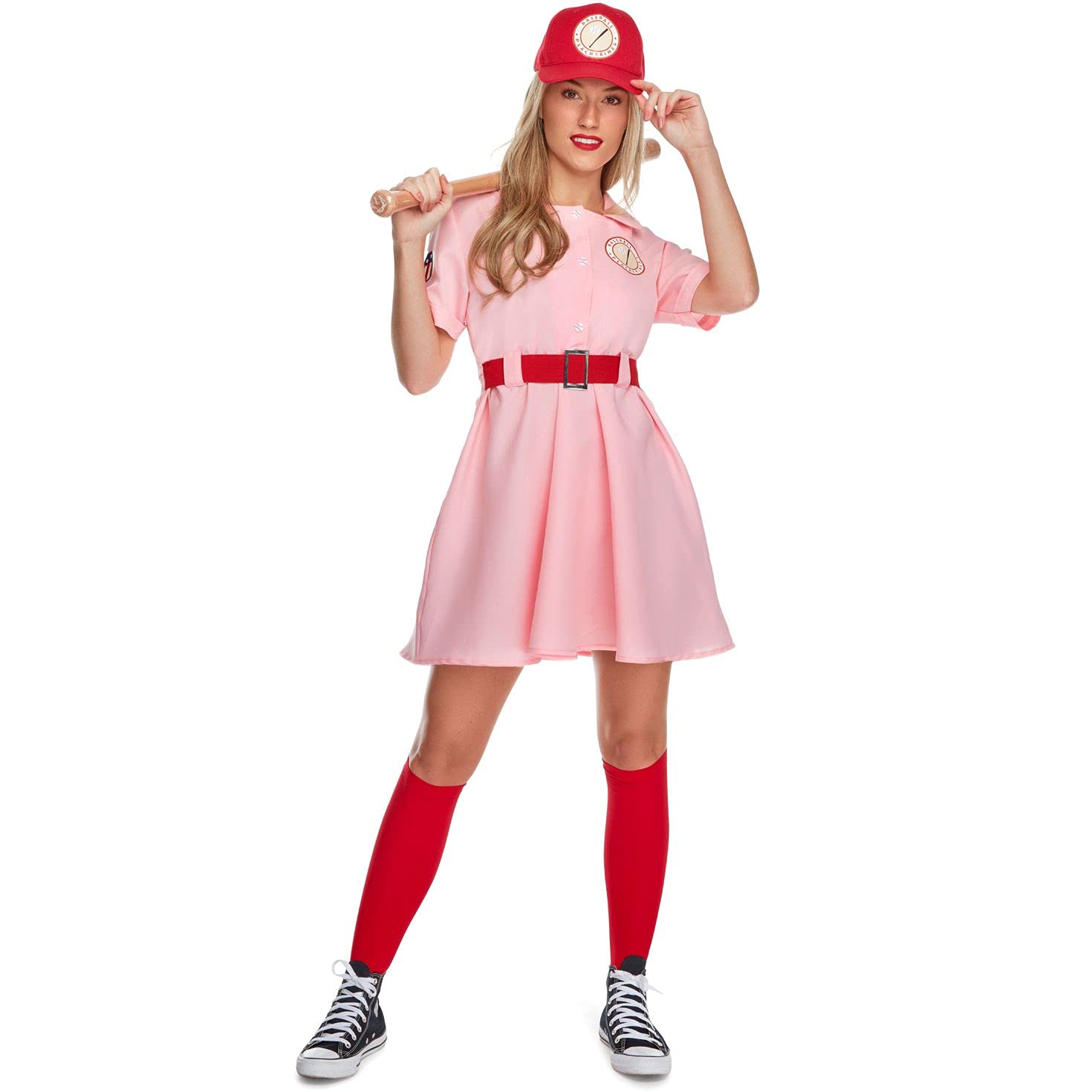 Morph Costumes Women's Pink Baseball Dress - Halloween Costume for Women (Sizes S, M, L, XL, XXL) | Fun Baseball-Themed Party Outfit for Halloween, Cosplay & Theme Parties