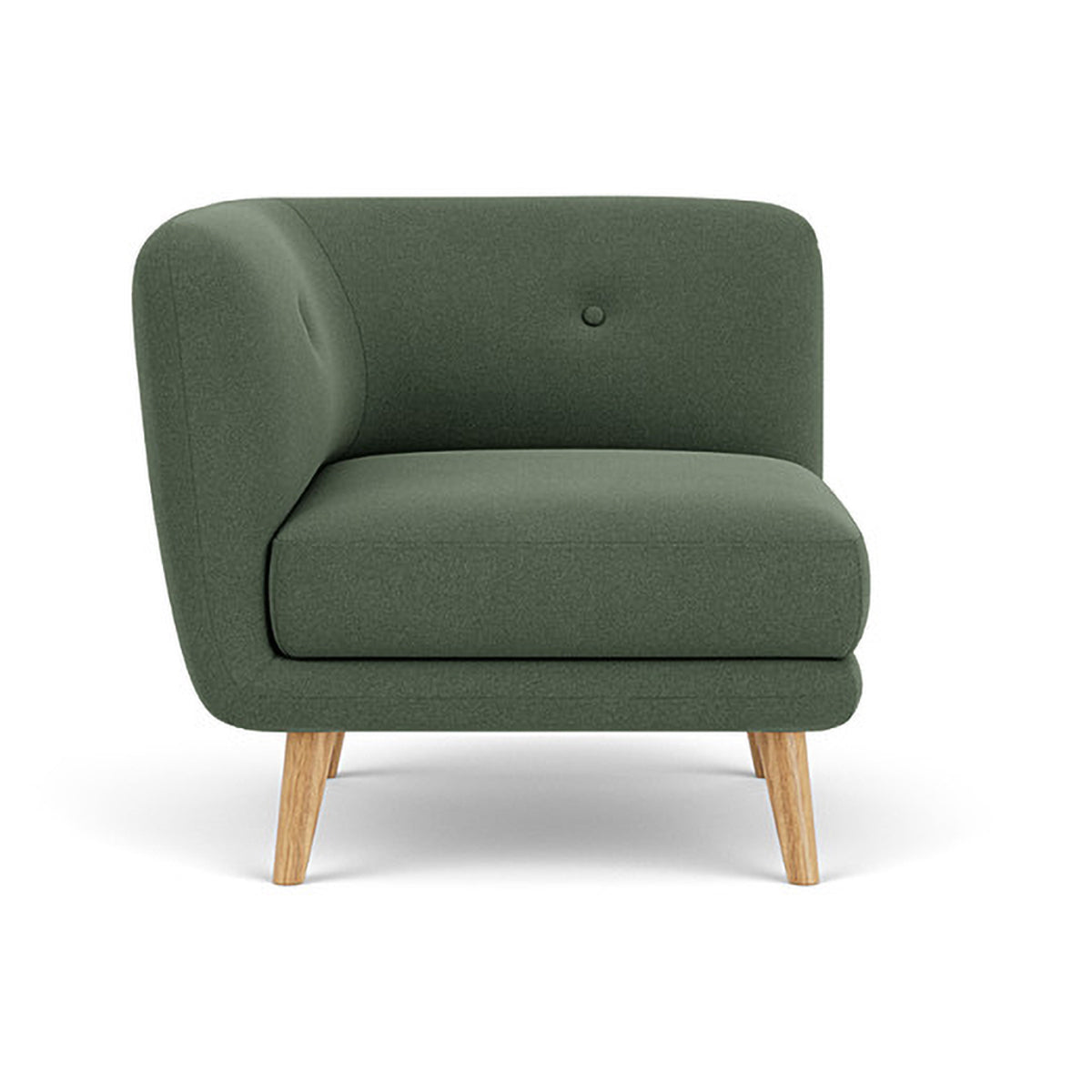Alfred Fabric Modular Sofa - Left 1 Seater Sectional Couch for Living Room, Lounge & Small Spaces | Modern Comfortable Furniture for Apartments & Home Decor