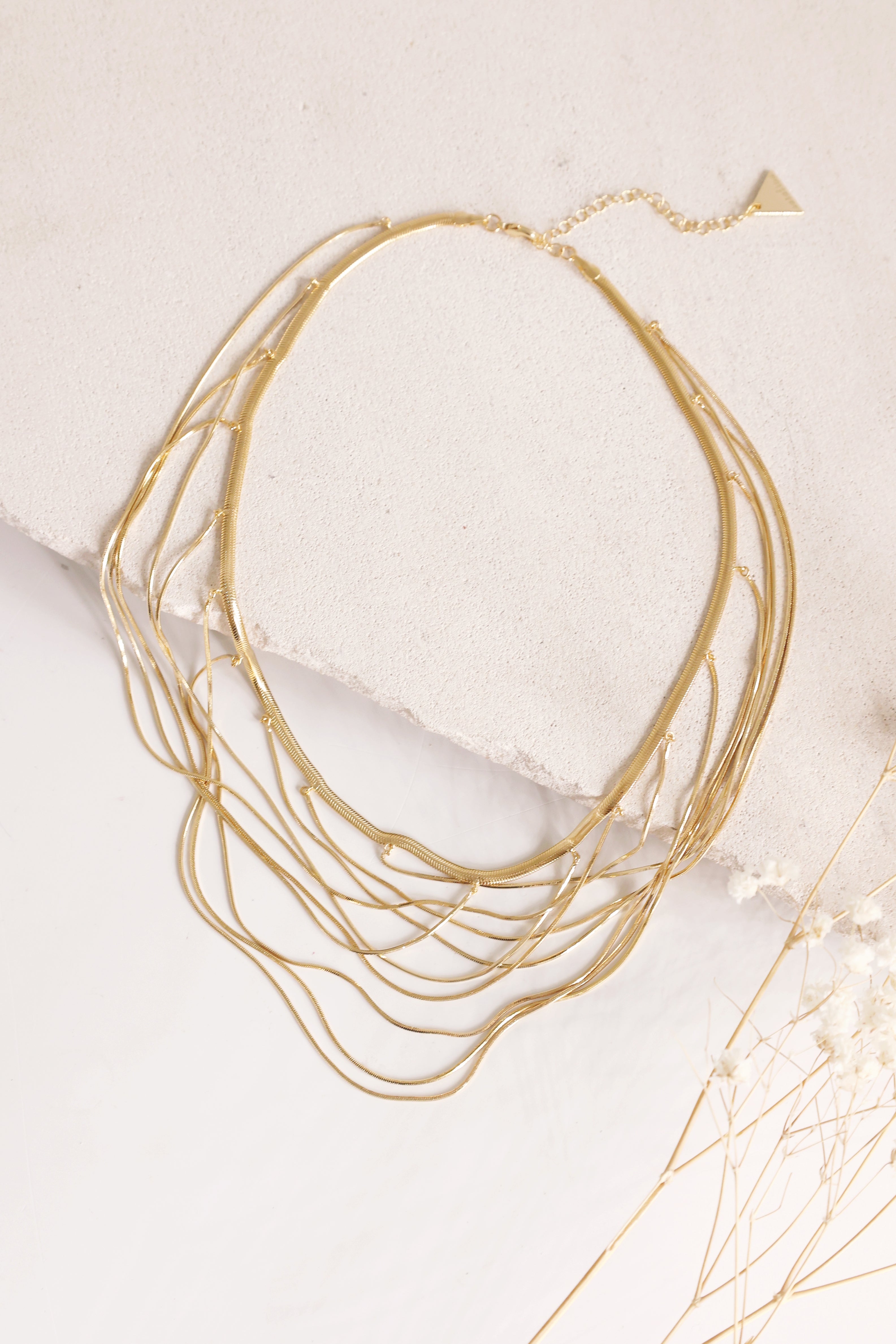 Elegant Cascade Necklace for Women - Dainty Layered Pendant Jewelry for Daily Wear & Special Occasions
