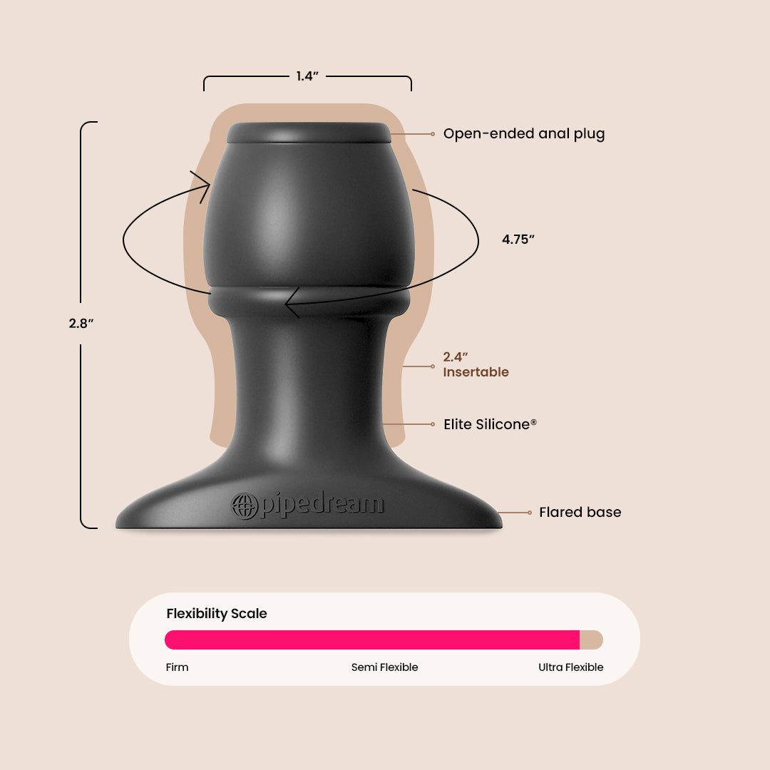 Anal Fantasy Open Wide Tunnel Plug - Silicone Stretching Plug for Comfortable Wear | Perfect for Beginners, Advanced Play, and Training Scenes