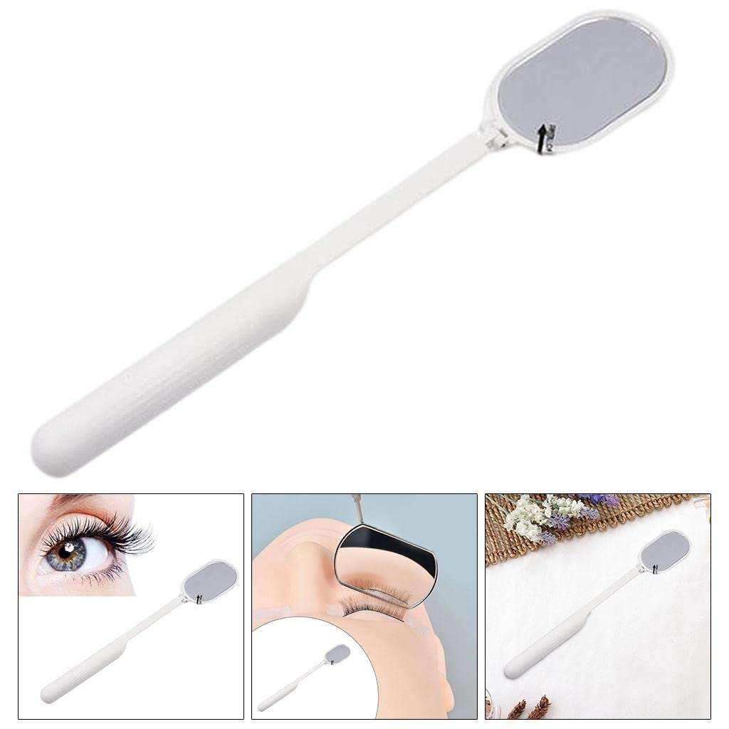 LOSA Beauty Professional Eyelash Extension Inspection Mirror - White | Portable Lash Check Tool for Perfect Extensions | Ideal for Salons, Home Use & Professional Lash Artists