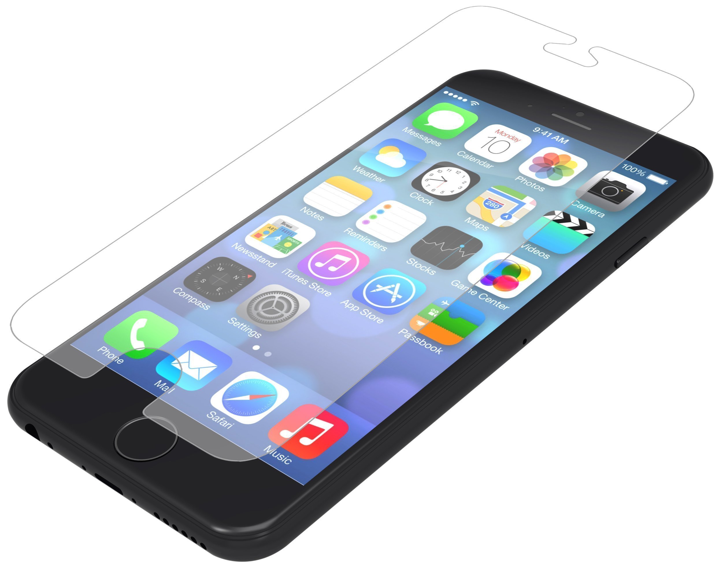 ZAGG InvisibleShield Tempered Glass Screen Protector for Apple iPhone 6 & iPhone 6s - Case Friendly, Anti-Scratch, HD Clarity - Perfect for Everyday Use, Work & Outdoor Activities
