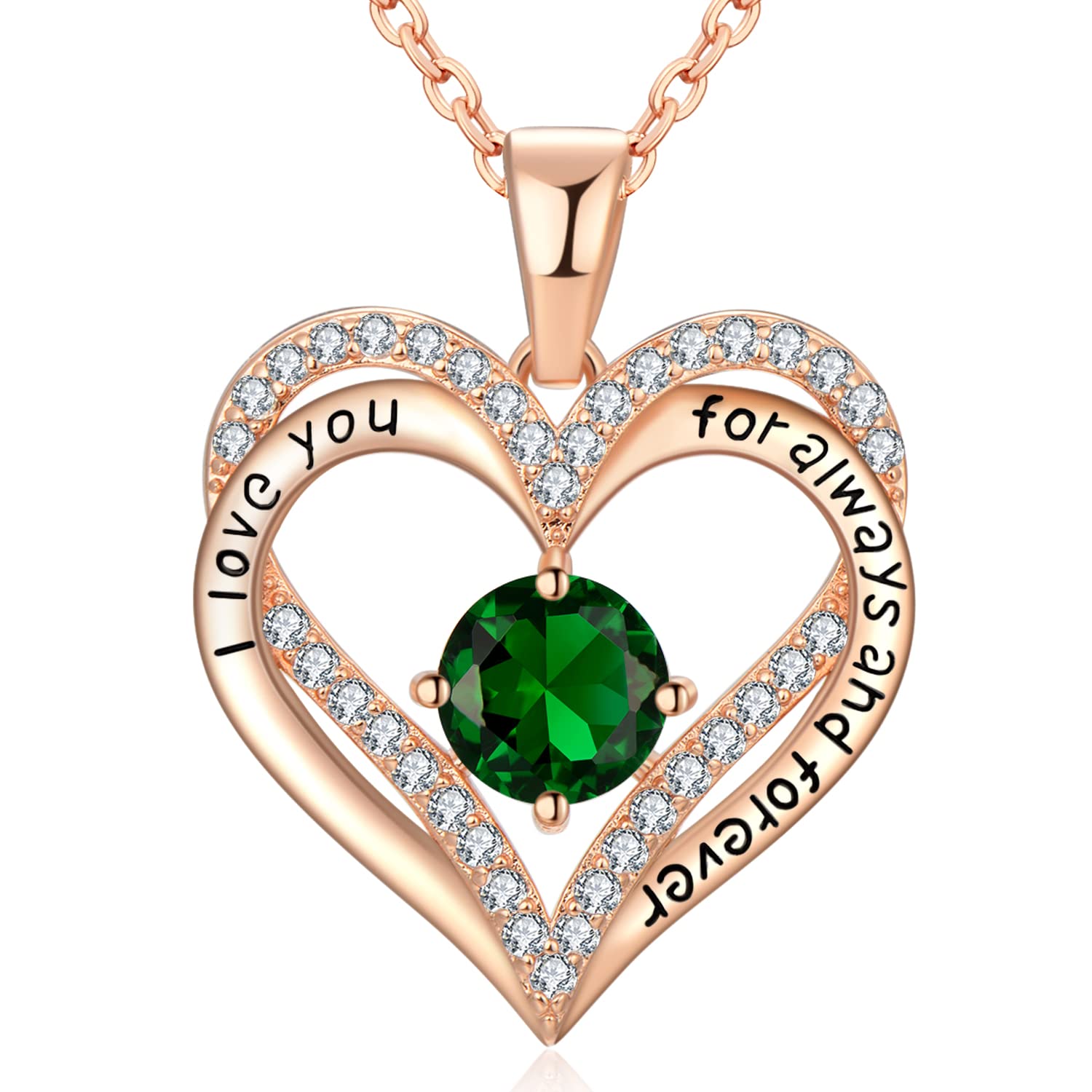 Xiupen Jewelry Elegant Emerald Necklace for Women - Perfect Birthday, Anniversary, Valentine's Day, Mother's Day Gift for Wife, Her, or Mom - Ideal for Romantic Occasions, Special Celebrations & Everyday Elegance