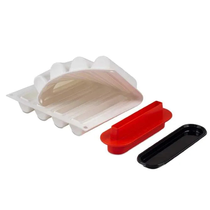 75mm Silicone Cylinder Mold - 8 Shapes with Cutter & Baking Trays for DIY Candles, Soaps, Resin Crafts & Chocolate Making