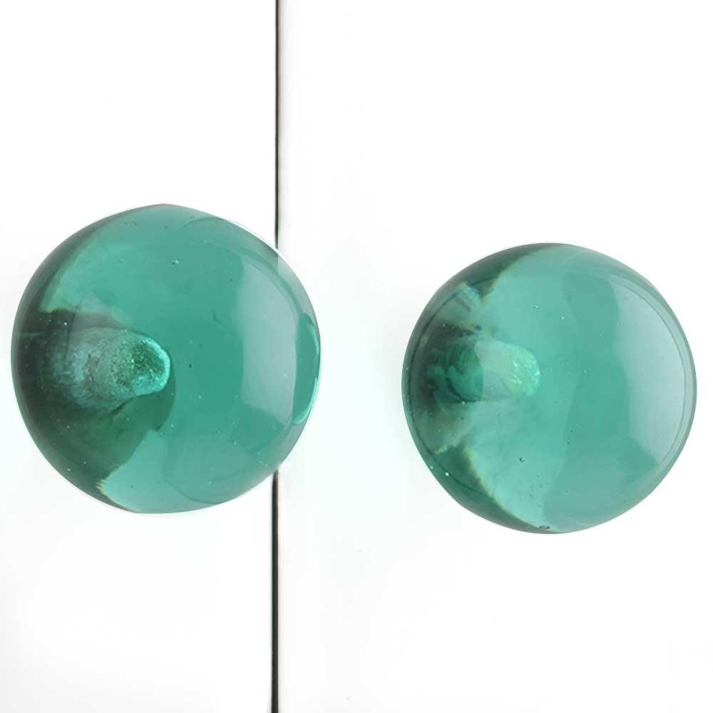 Premium 12-Pack Green Glass Round Drawer Knobs - Elegant Cabinet & Dresser Hardware Pulls for Kitchen, Bathroom & Furniture Upgrade | Durable Decorative Handles for Drawers, Cabinets & Doors